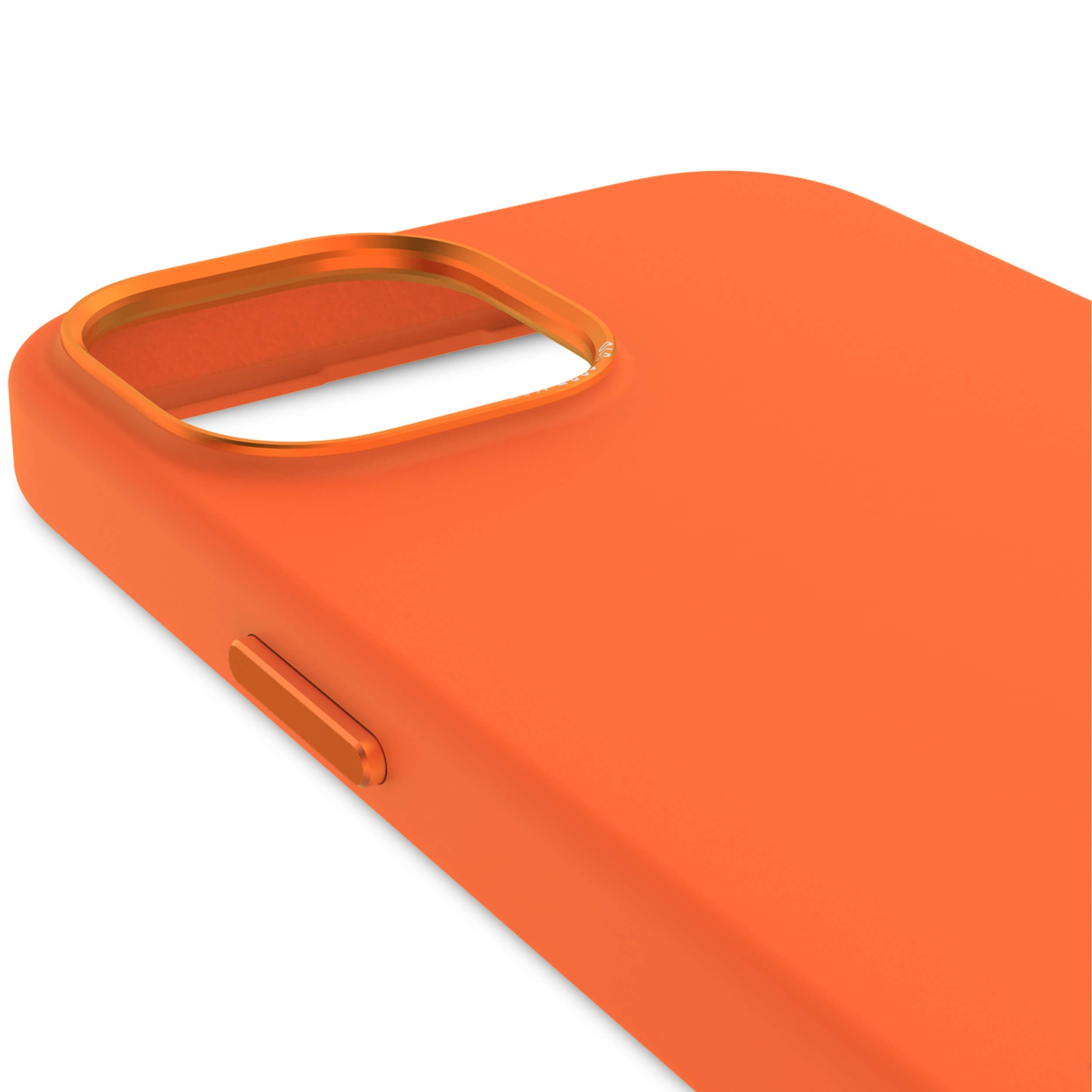AntiMicrobial Silicone Back Cover iPhone 15 Apricot
