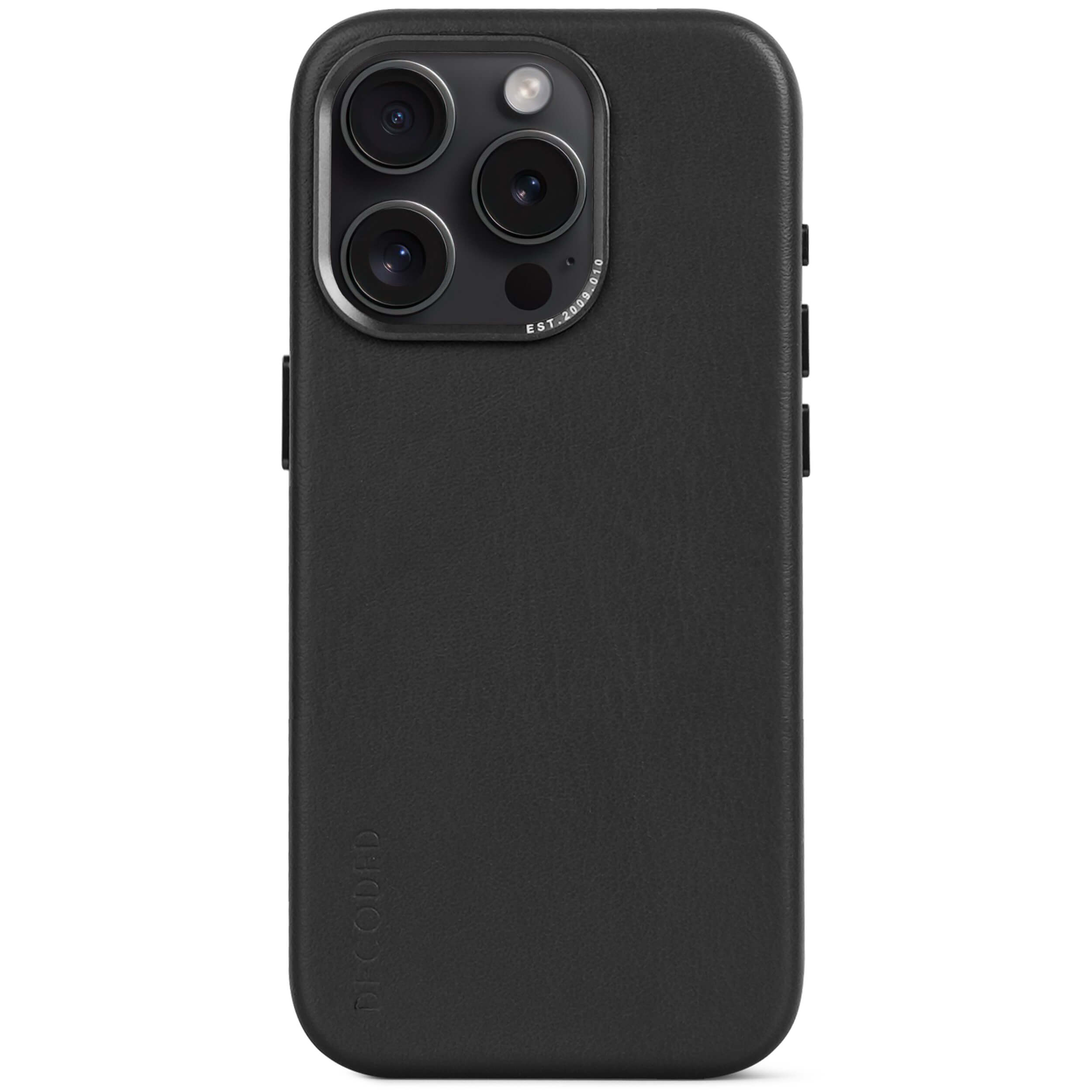 Leather Back Cover iPhone 15 Pro Black