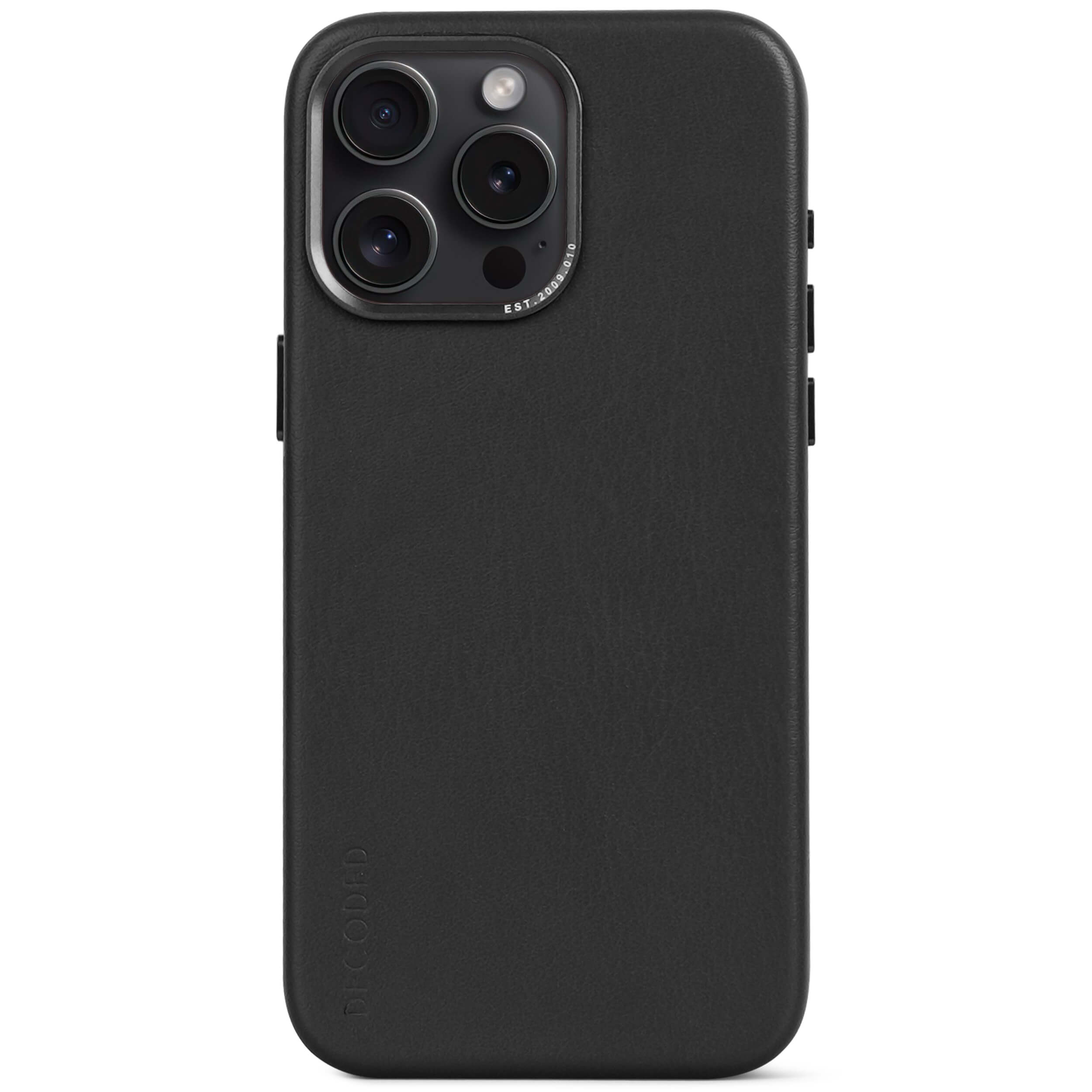 Leather Back Cover iPhone 15 Pro Max Black