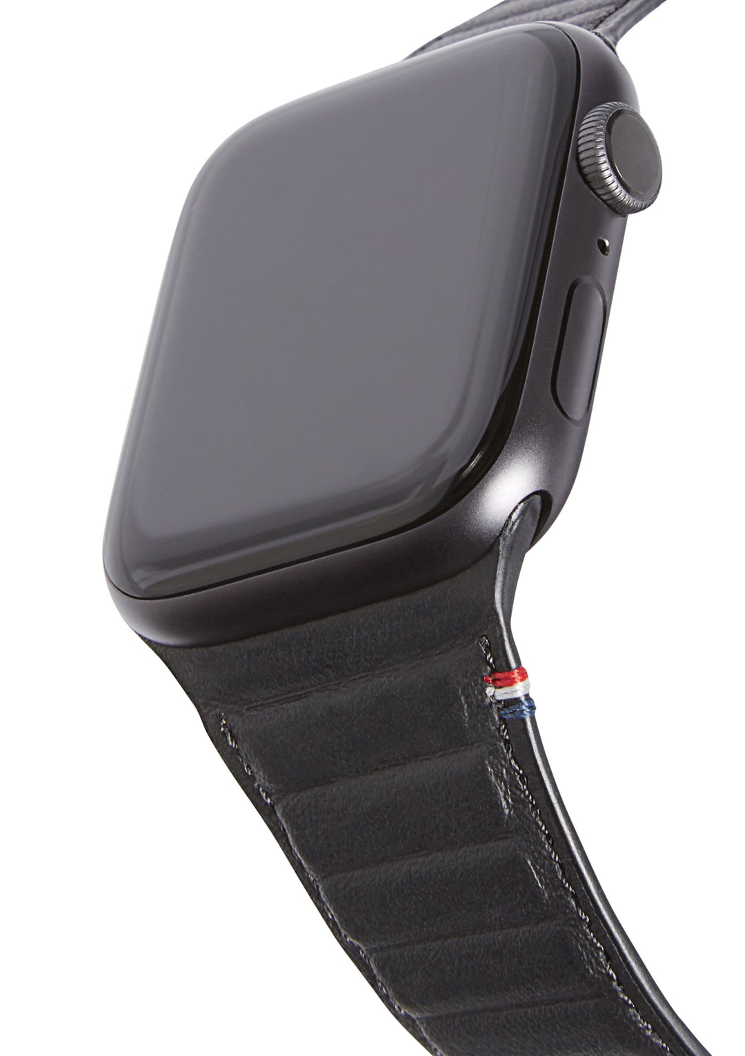 Leather Magnetic Traction Strap Apple Watch 45mm Series 8 Black