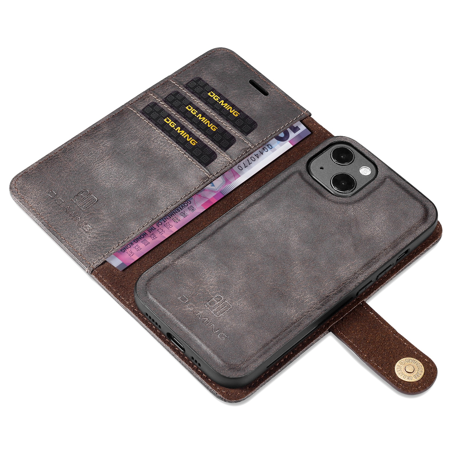 Magnet Wallet iPhone 13 Brown