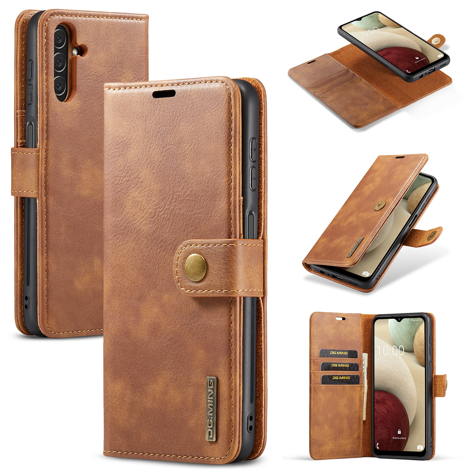 Magnet Wallet Samsung Galaxy A14 Cognac