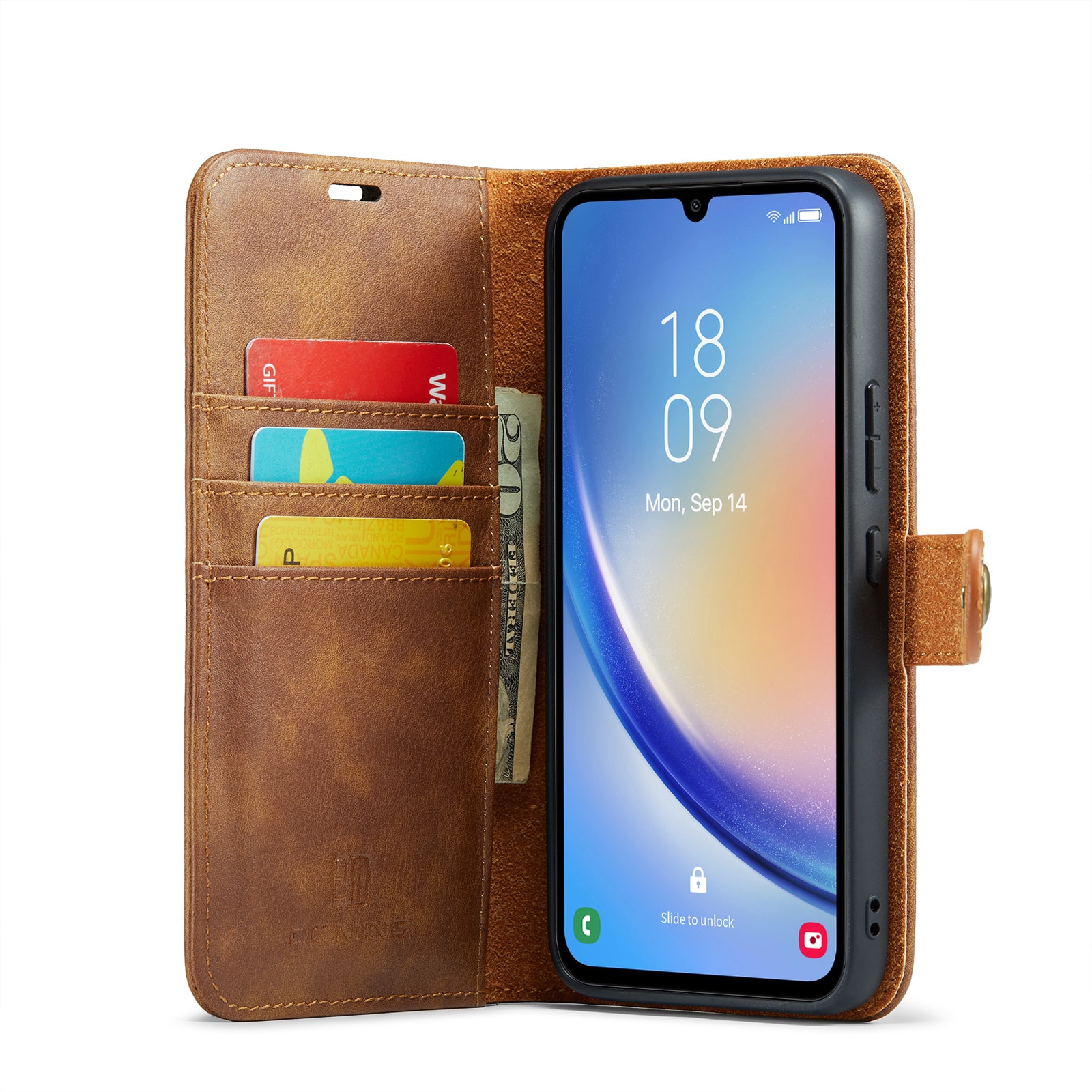 Magnet Wallet Samsung Galaxy A34 Cognac