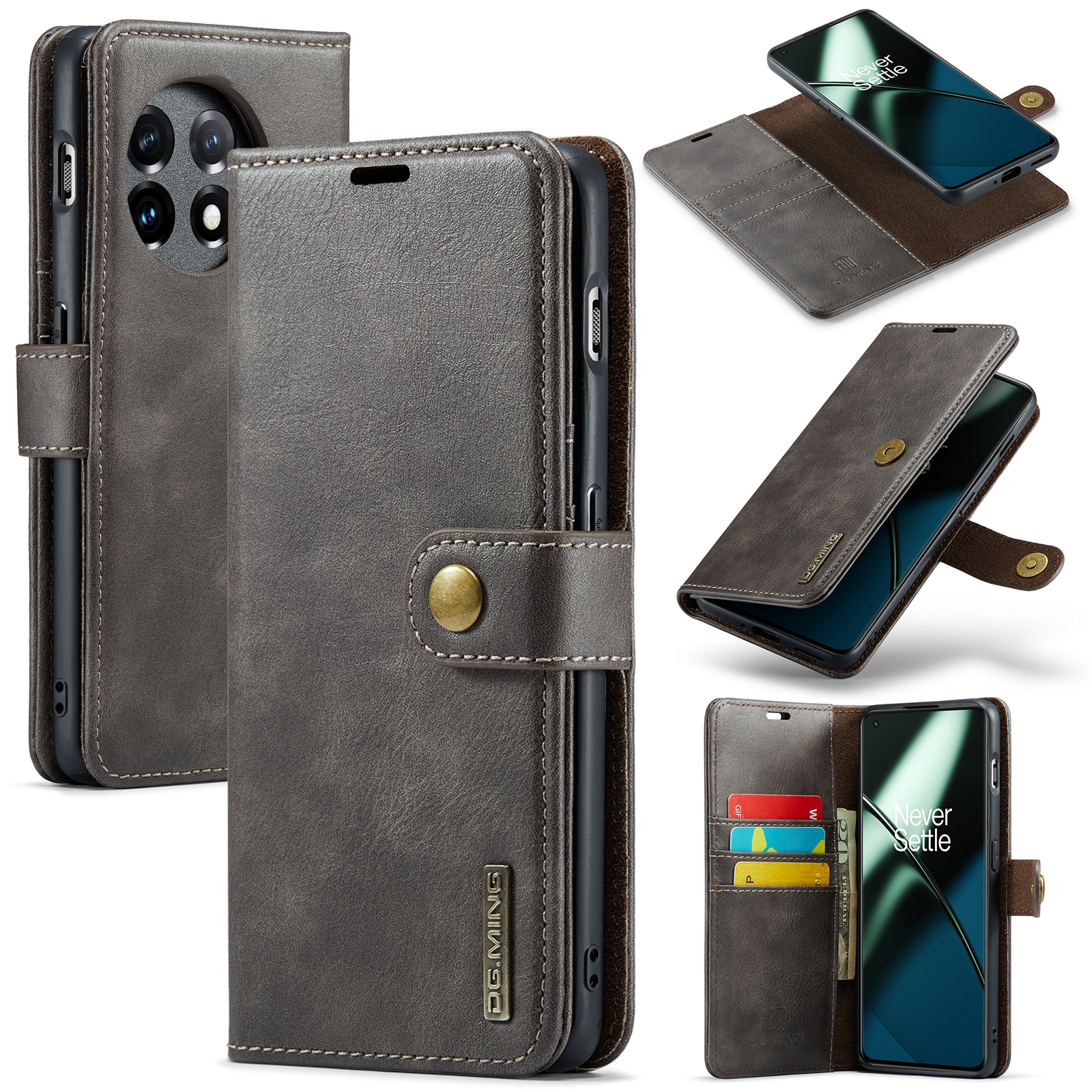 Magnet Wallet OnePlus 11 Brown