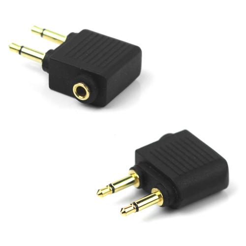 Vliegtuigadapter voor 3,5mm koptelefoons Zwart