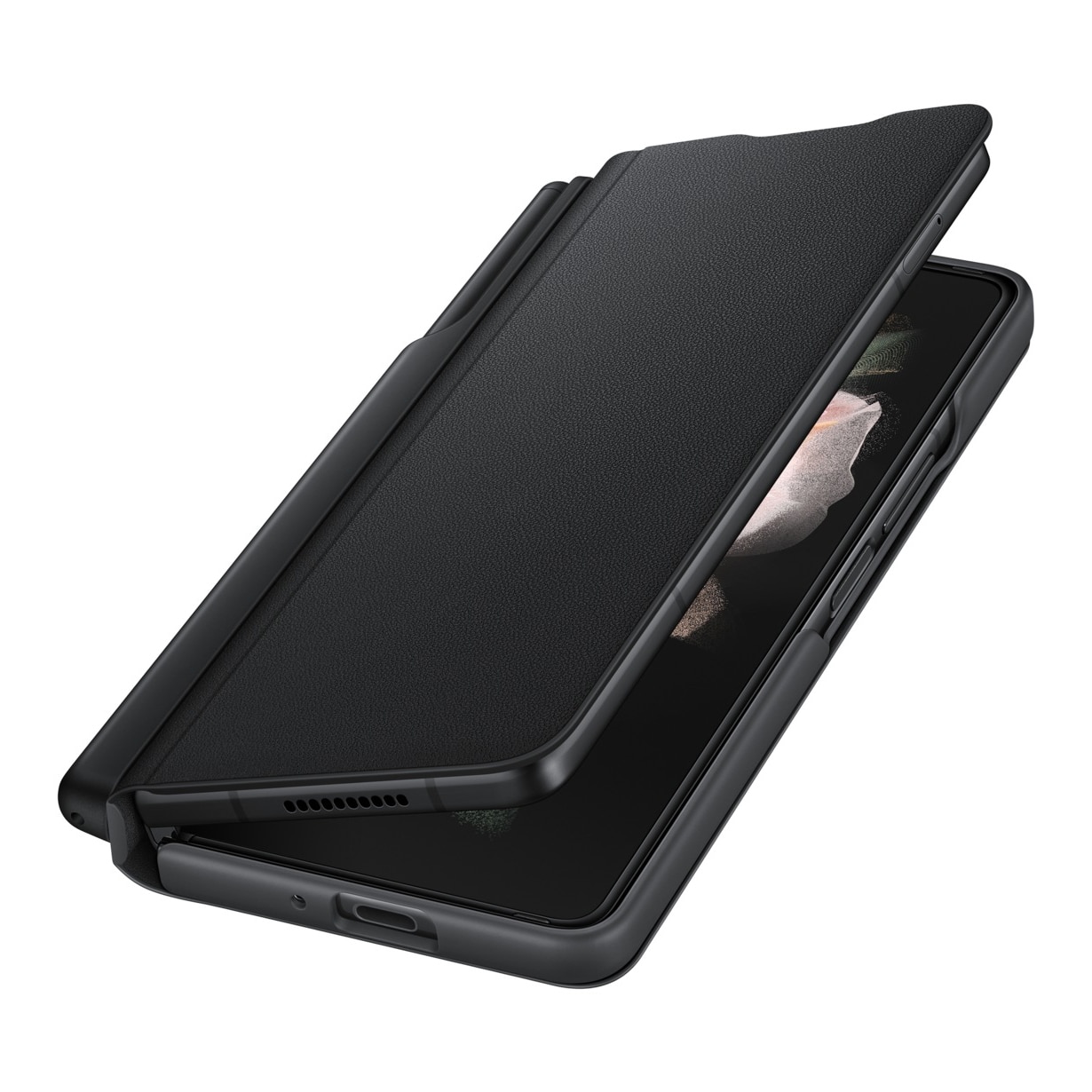 Flip Cover with Pen Samsung Galaxy Z Fold 3 Zwart