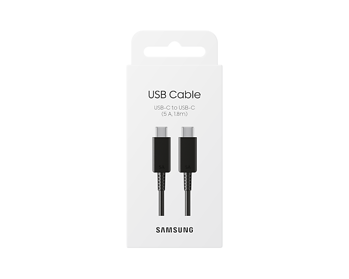 5A USB-C naar USB-C kabel 1.8m zwart