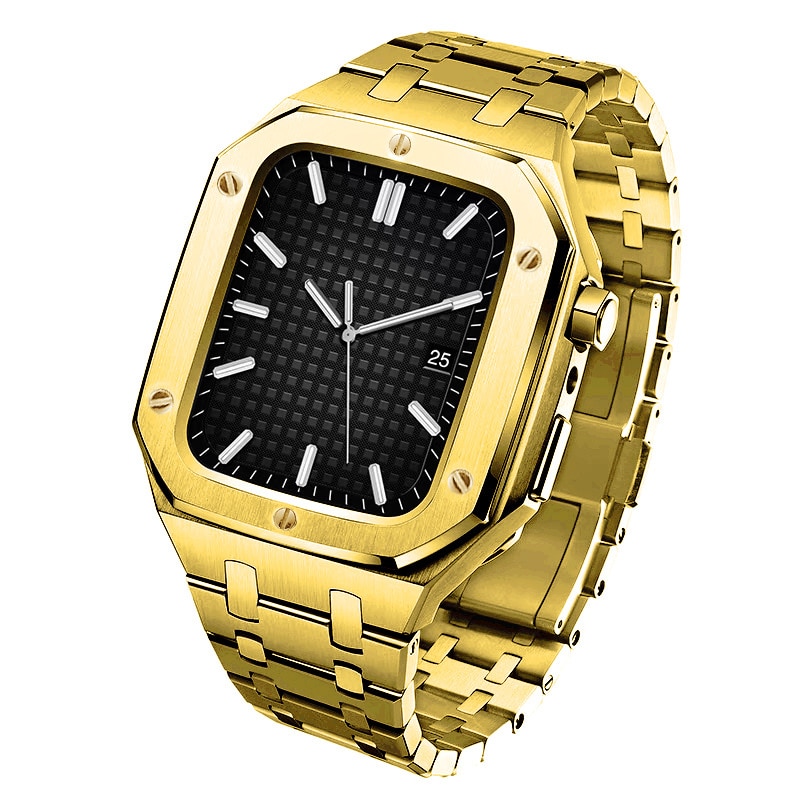 Apple Watch 45mm Series 8 Full Metal Armband goud