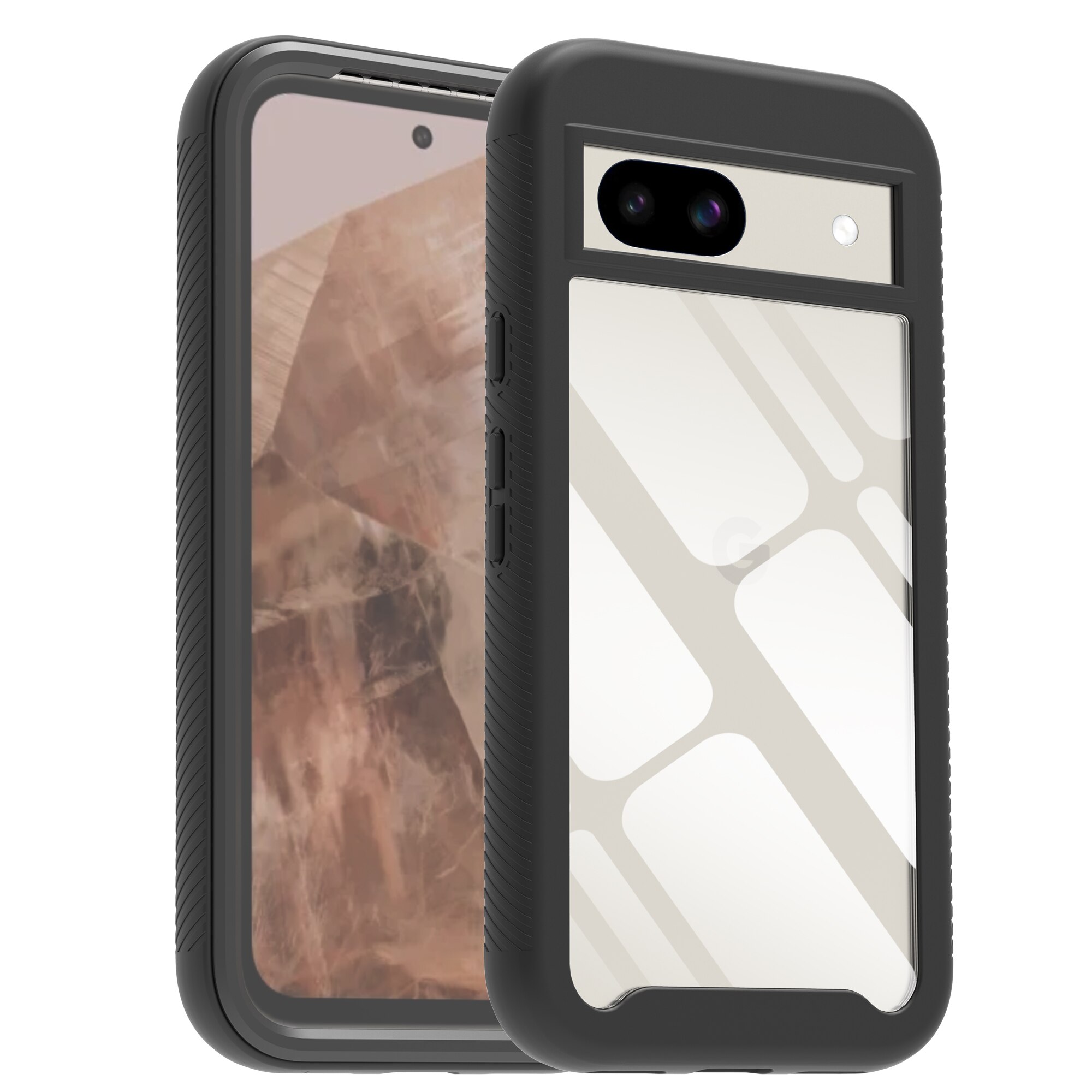 Google Pixel 8a Full Protection Case zwart