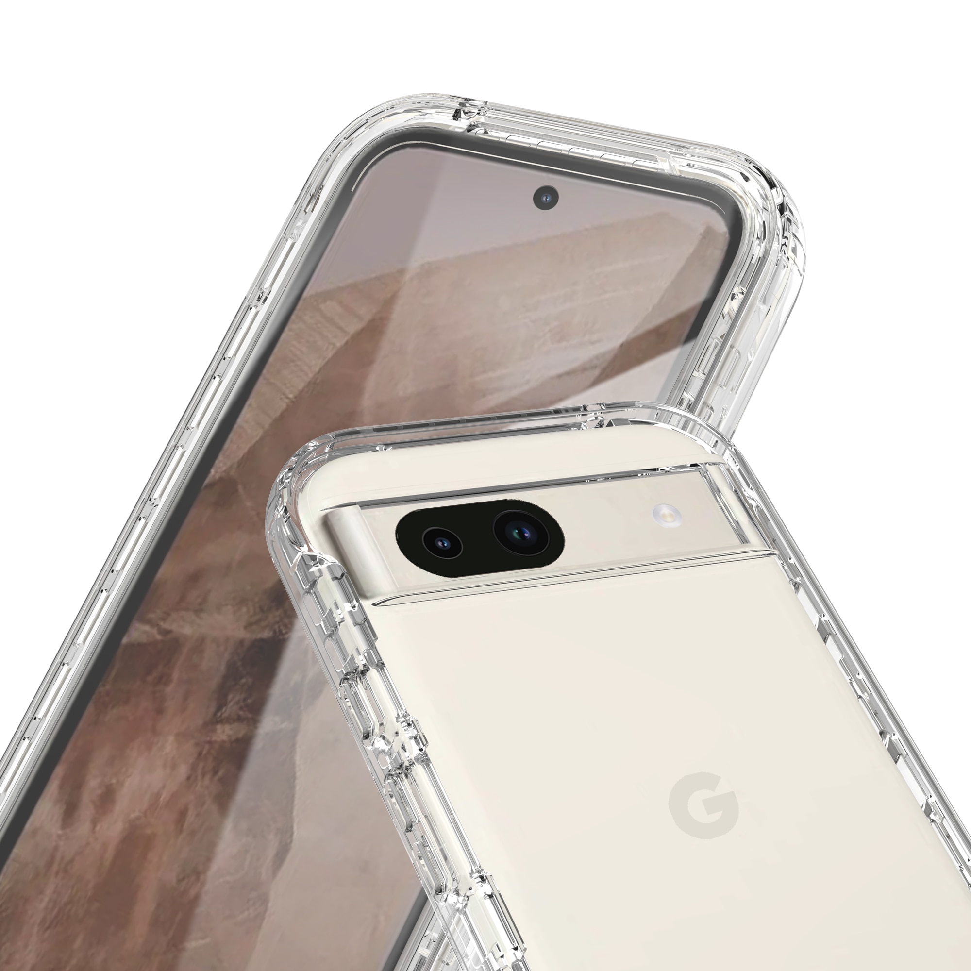 Google Pixel 8a Full Protection Case transparant