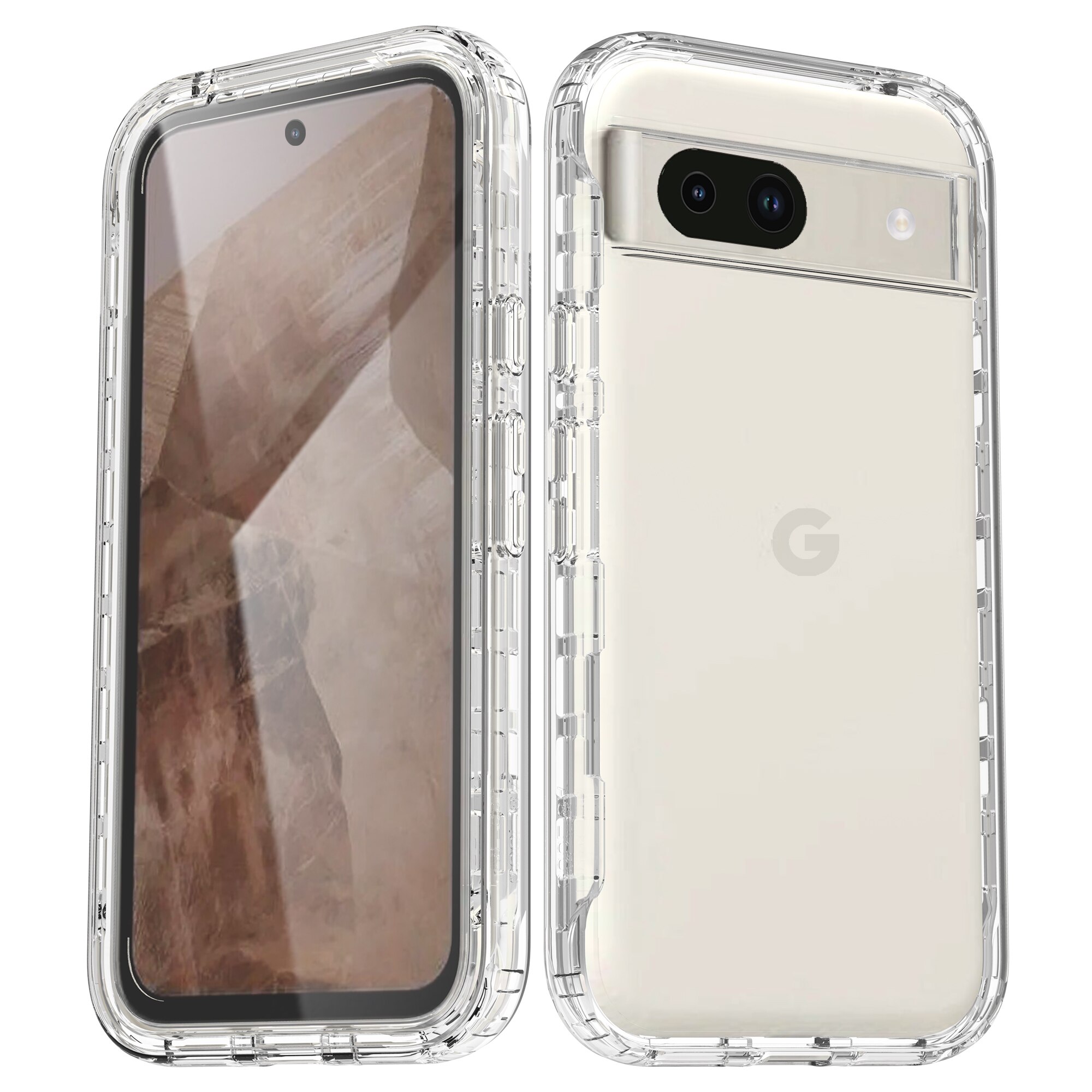 Google Pixel 8a Full Protection Case transparant