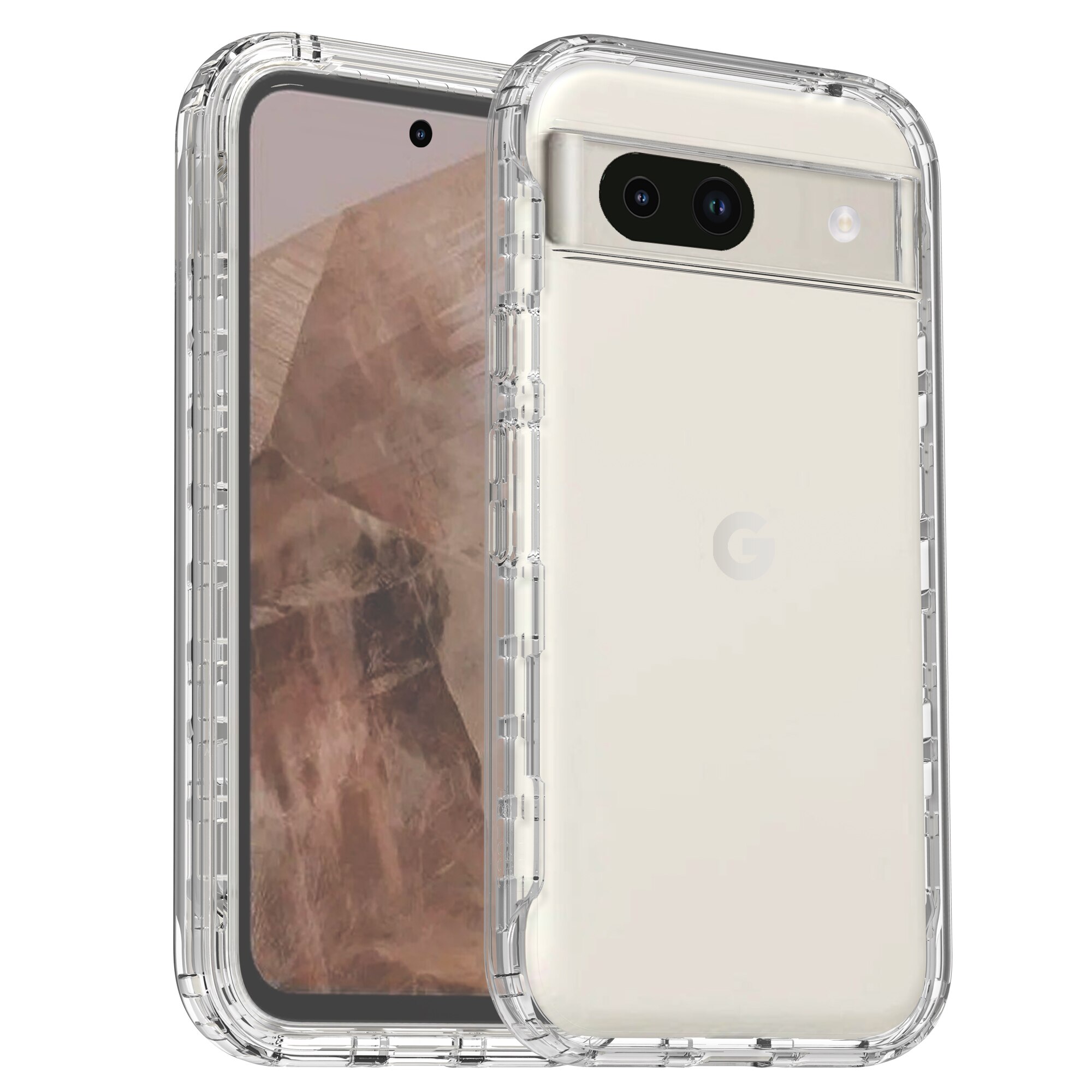 Google Pixel 8a Full Protection Case transparant