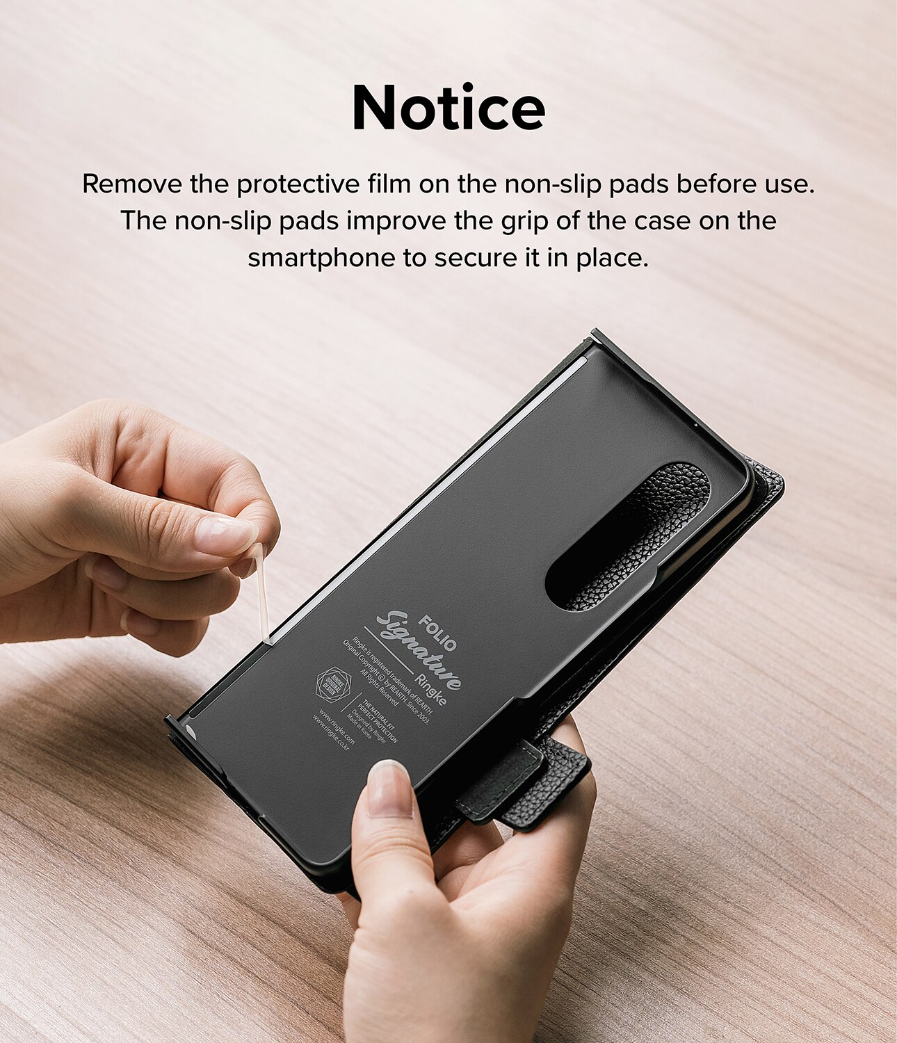 Folio Signature EZ Strap Plus Galaxy Z Fold 4 Zwart