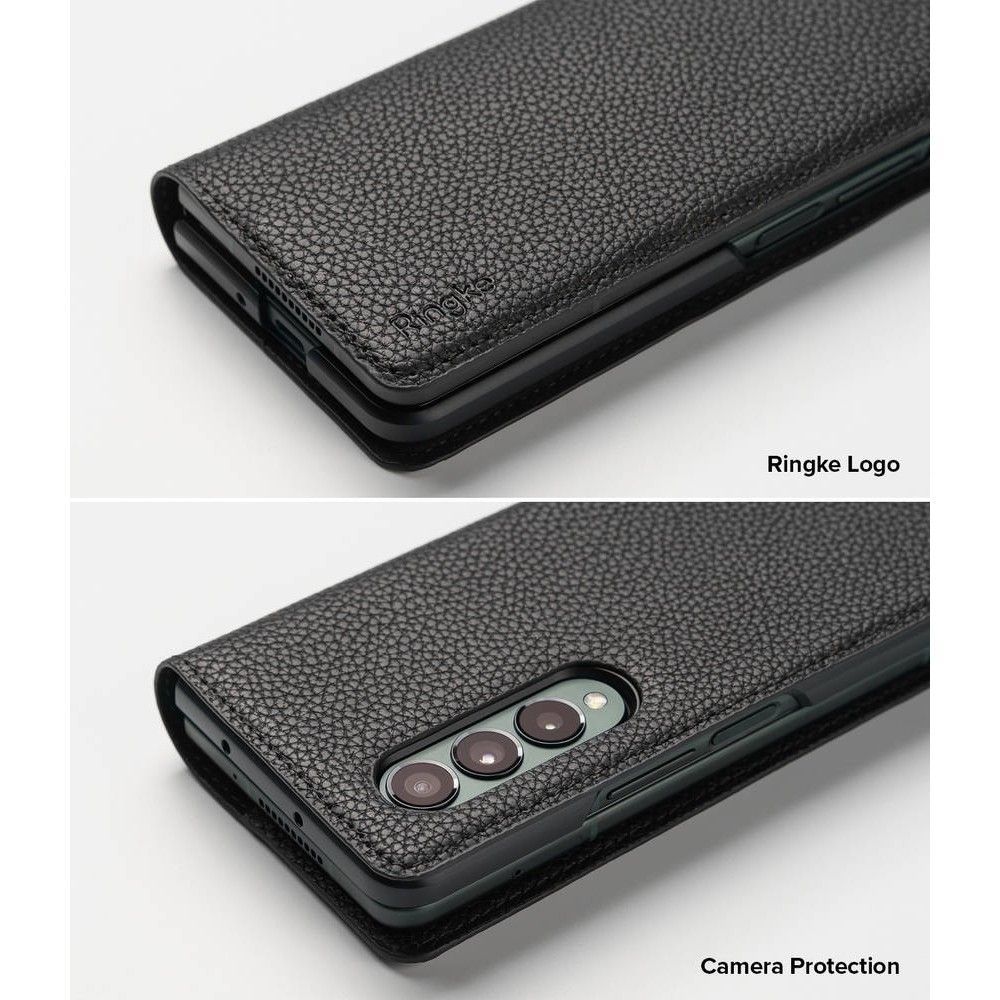 Folio Signature Cover Samsung Galaxy Z Fold 3 Zwart