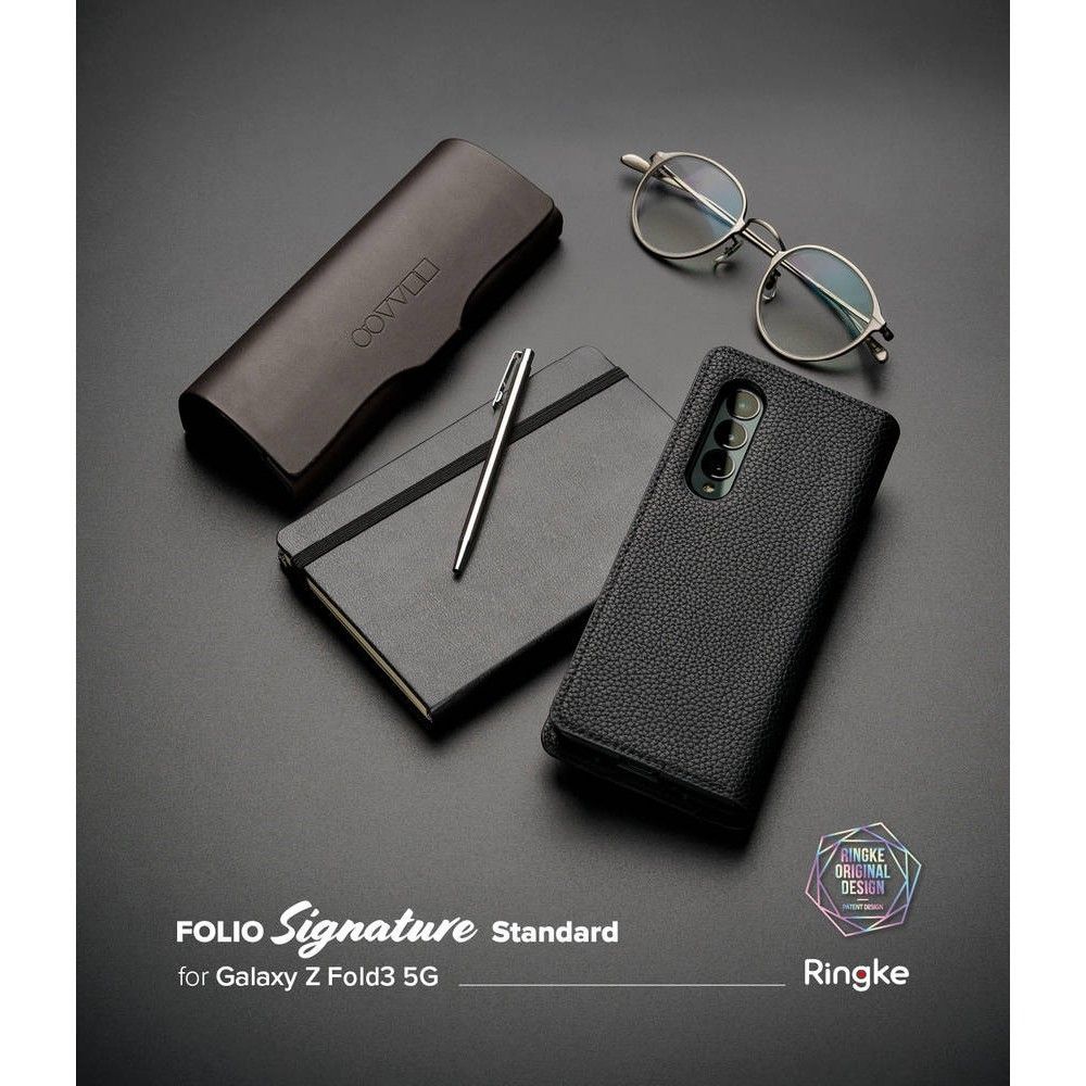 Folio Signature Cover Samsung Galaxy Z Fold 3 Zwart