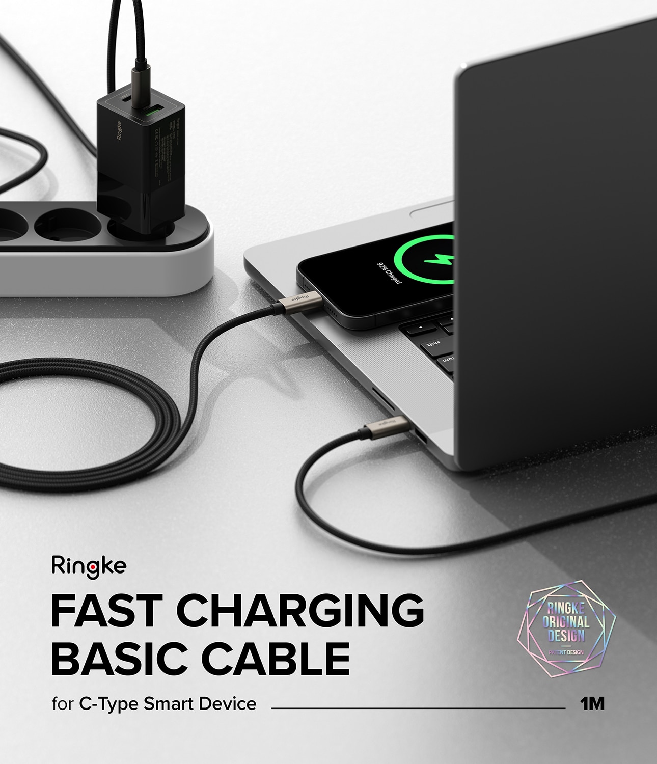 Fast Charging Basic Kabel USB-C -> USB-C 1m zwart