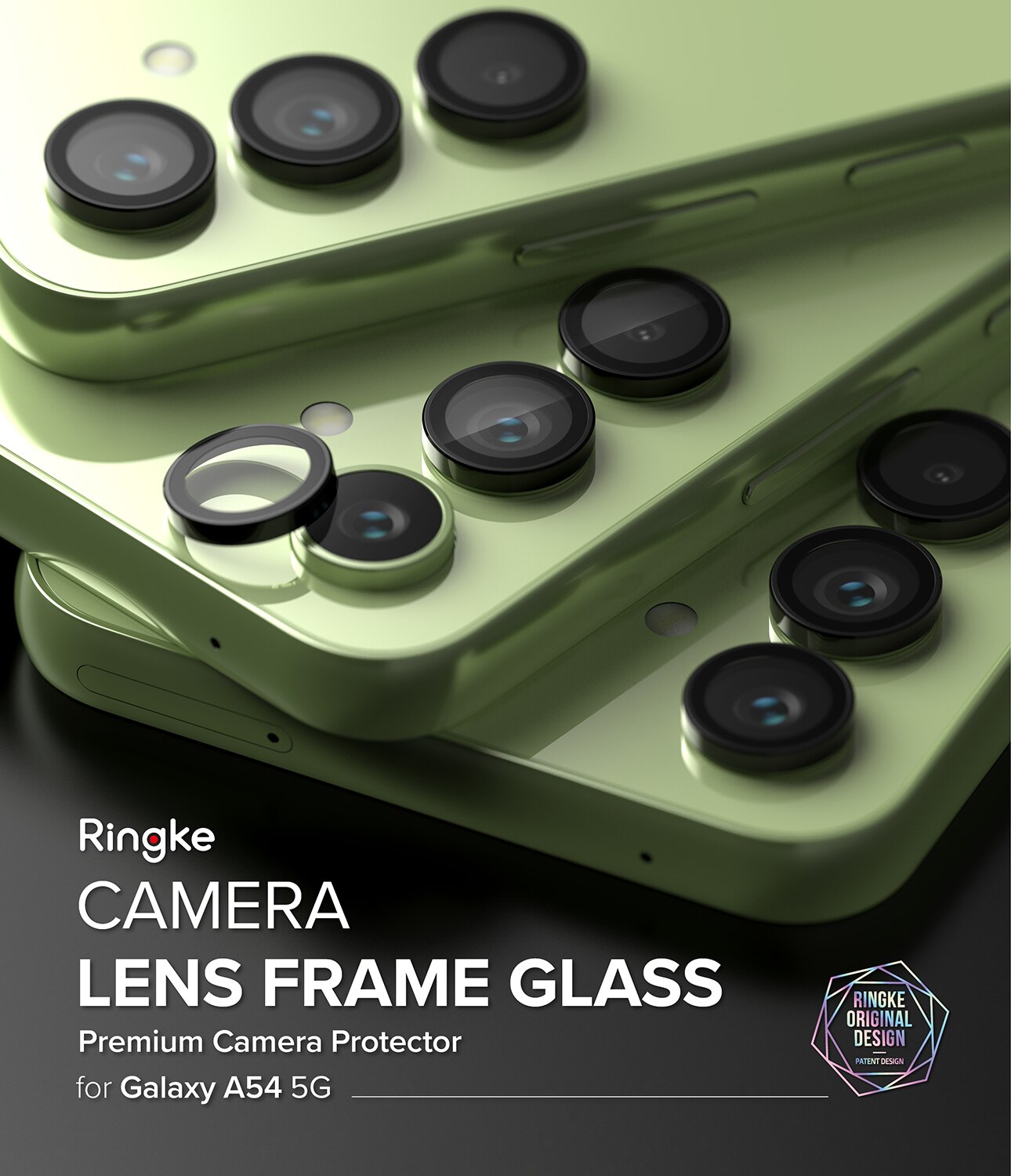 Camera Lens Frame Glass Samsung Galaxy A54 Zwart