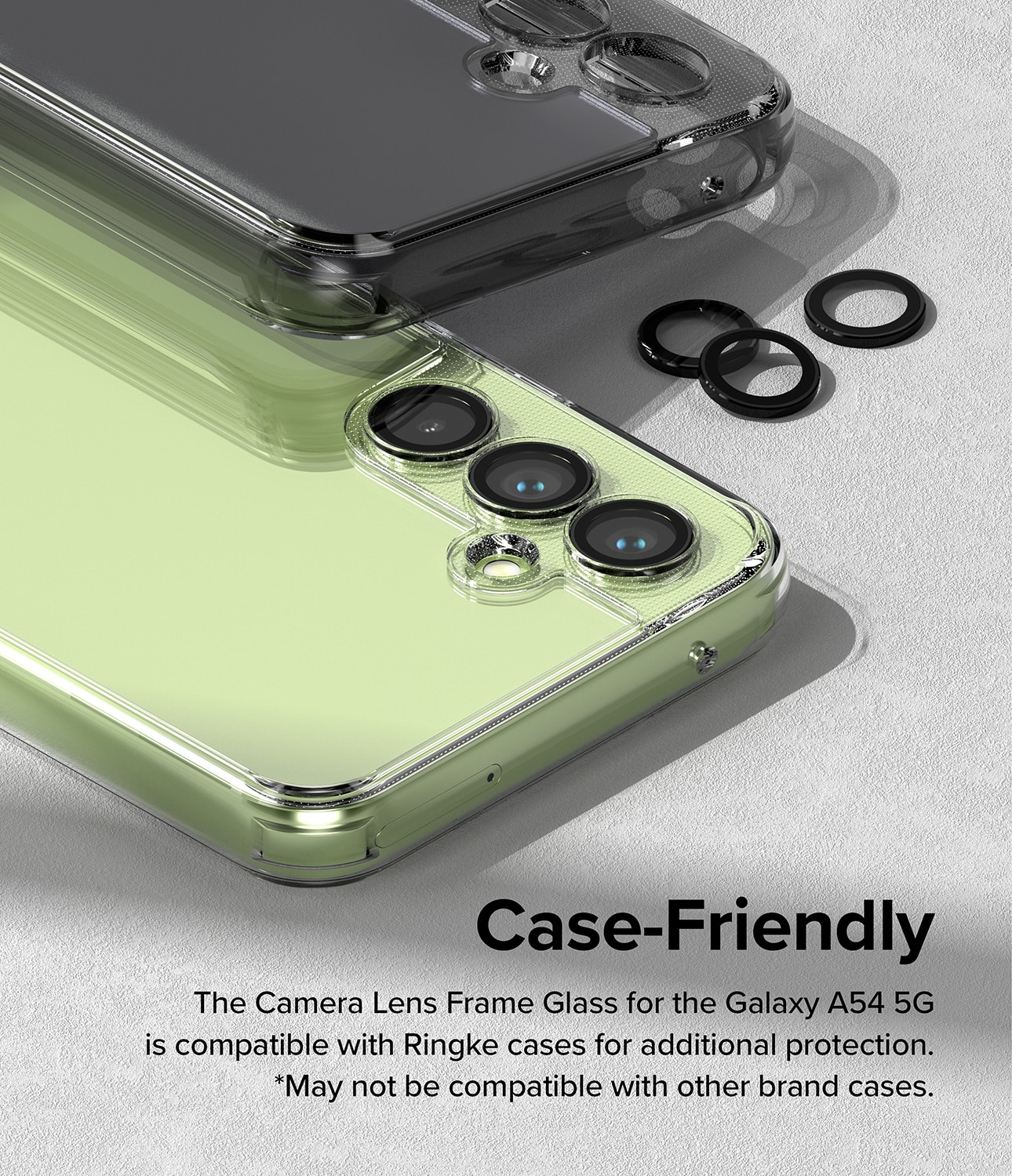 Camera Lens Frame Glass Samsung Galaxy A54 Zwart
