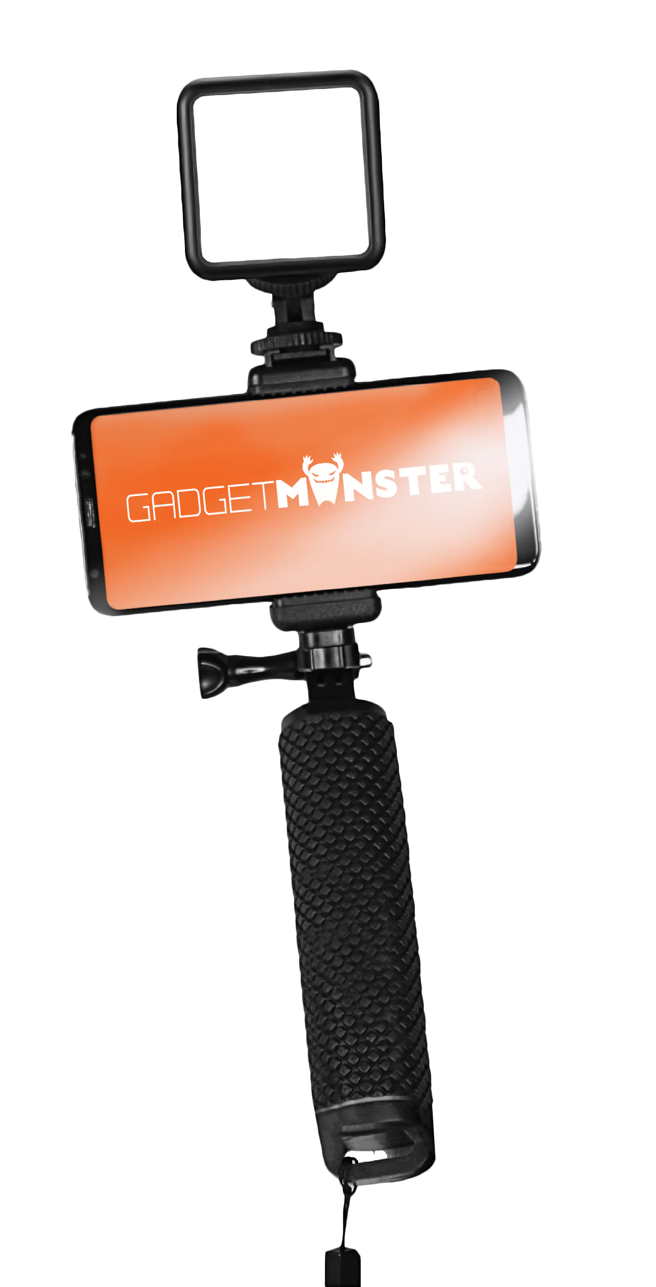 Selfie Stick met LED-verlichting zwart