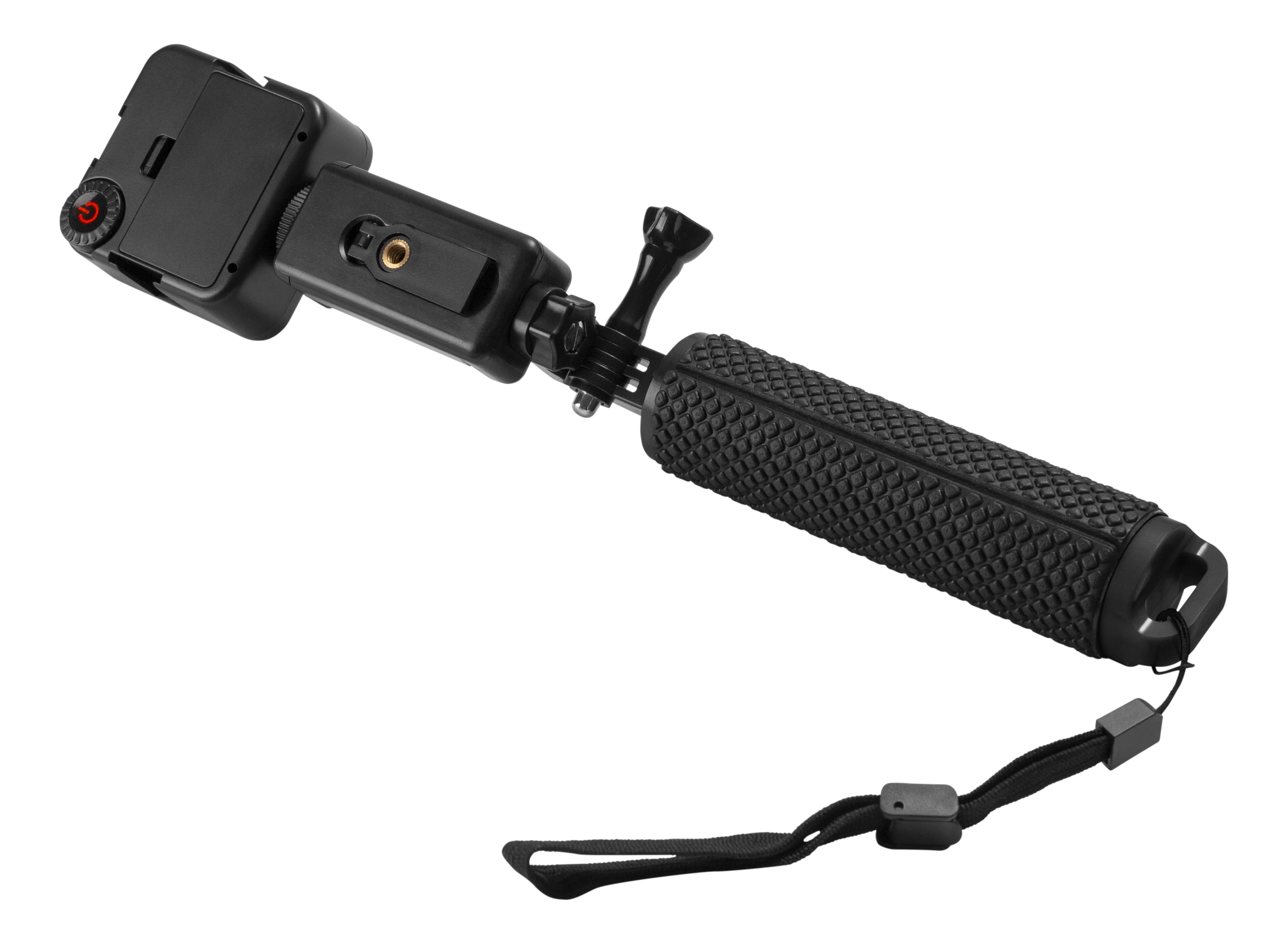 Selfie Stick met LED-verlichting zwart