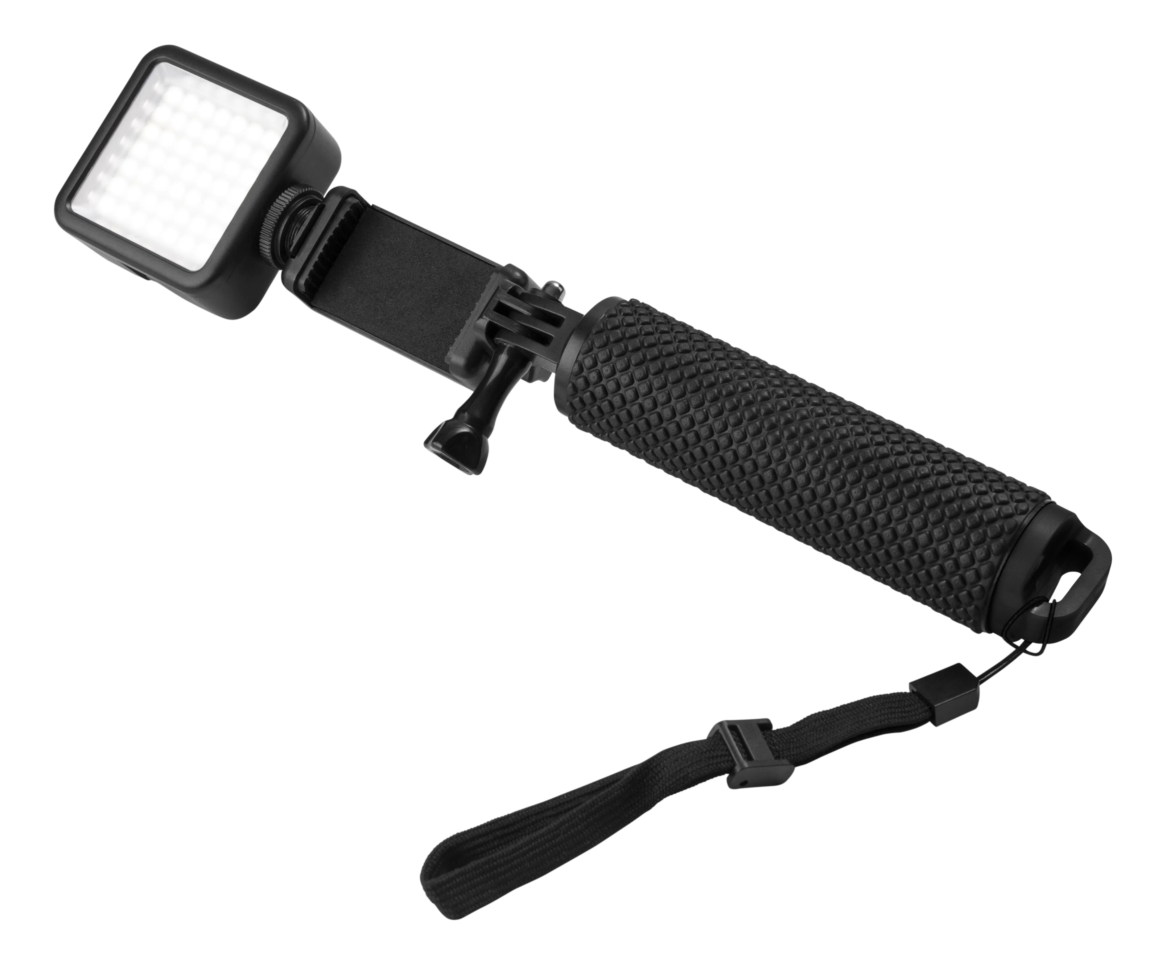 Selfie Stick met LED-verlichting zwart