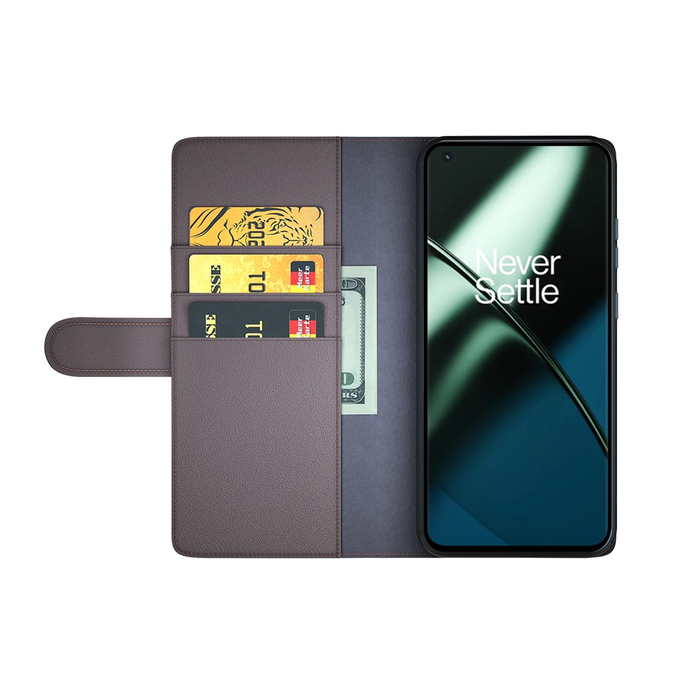 OnePlus 11 Echt lederen hoesje bruin