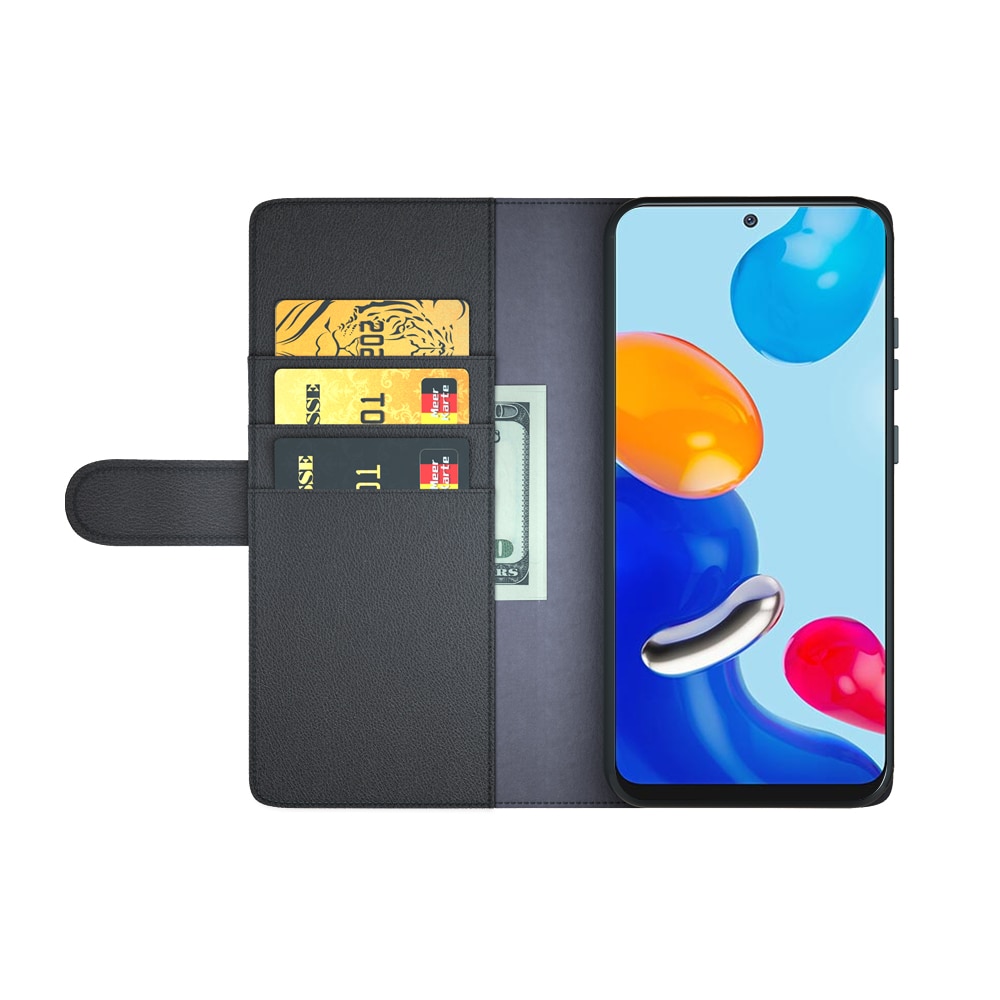 Xiaomi Redmi Note 11 Pro Echt lederen hoesje Zwart