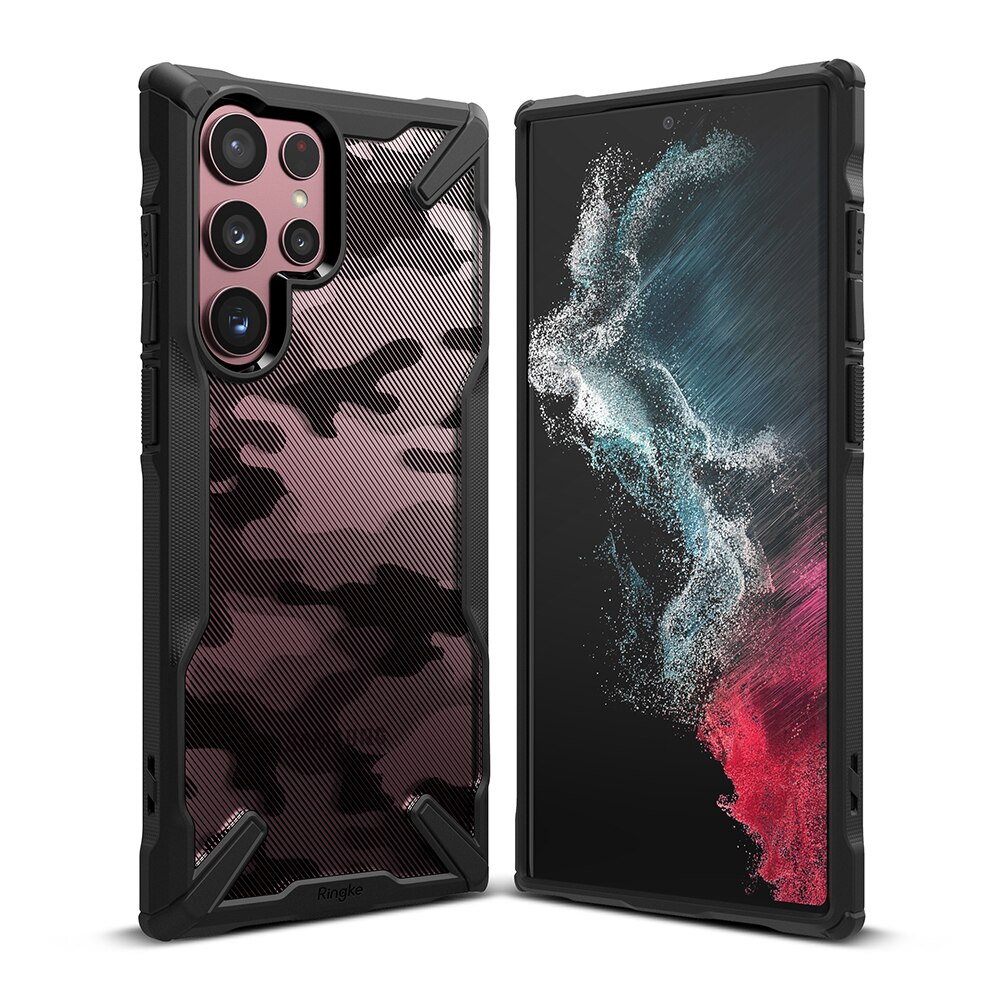 Fusion X Design Case Samsung Galaxy S22 Ultra Camo Black