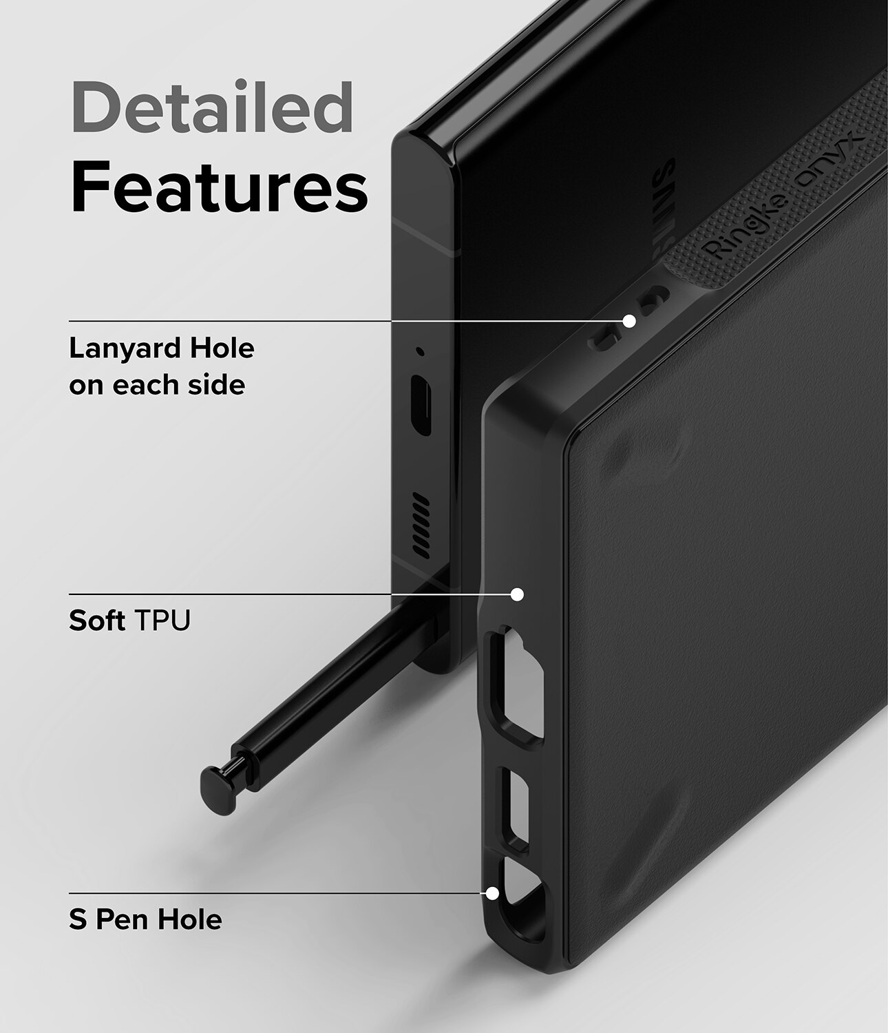 Onyx Case Samsung Galaxy S22 Ultra Zwart