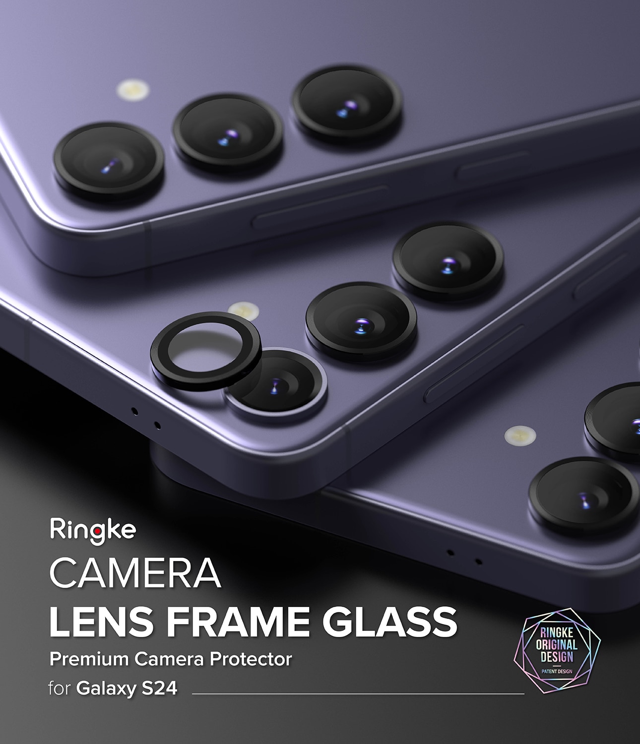 Camera Lens Frame Glass Samsung Galaxy S24 Black