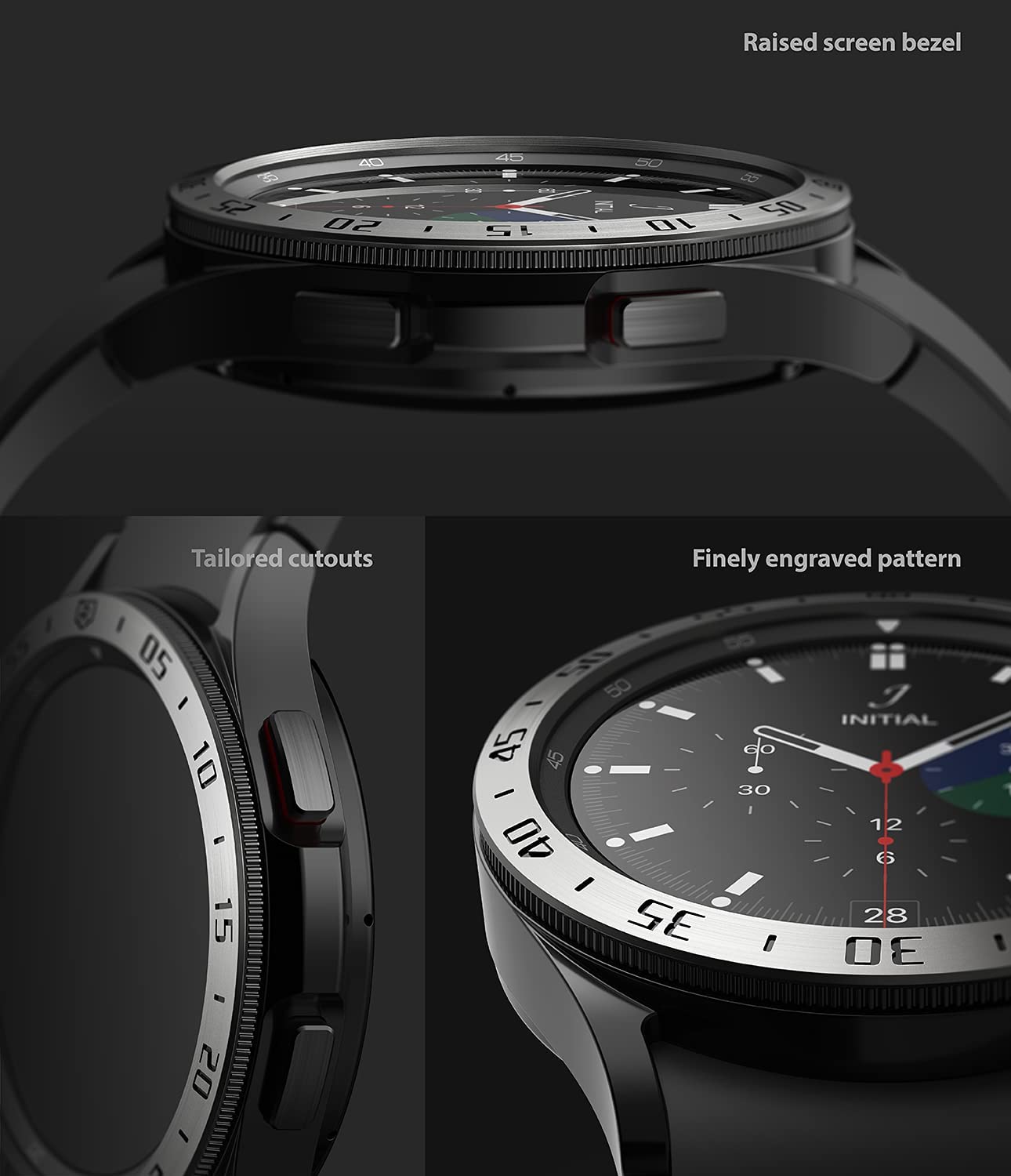 Bezel Styling Samsung Galaxy Watch 4 Classic 46mm Zilver