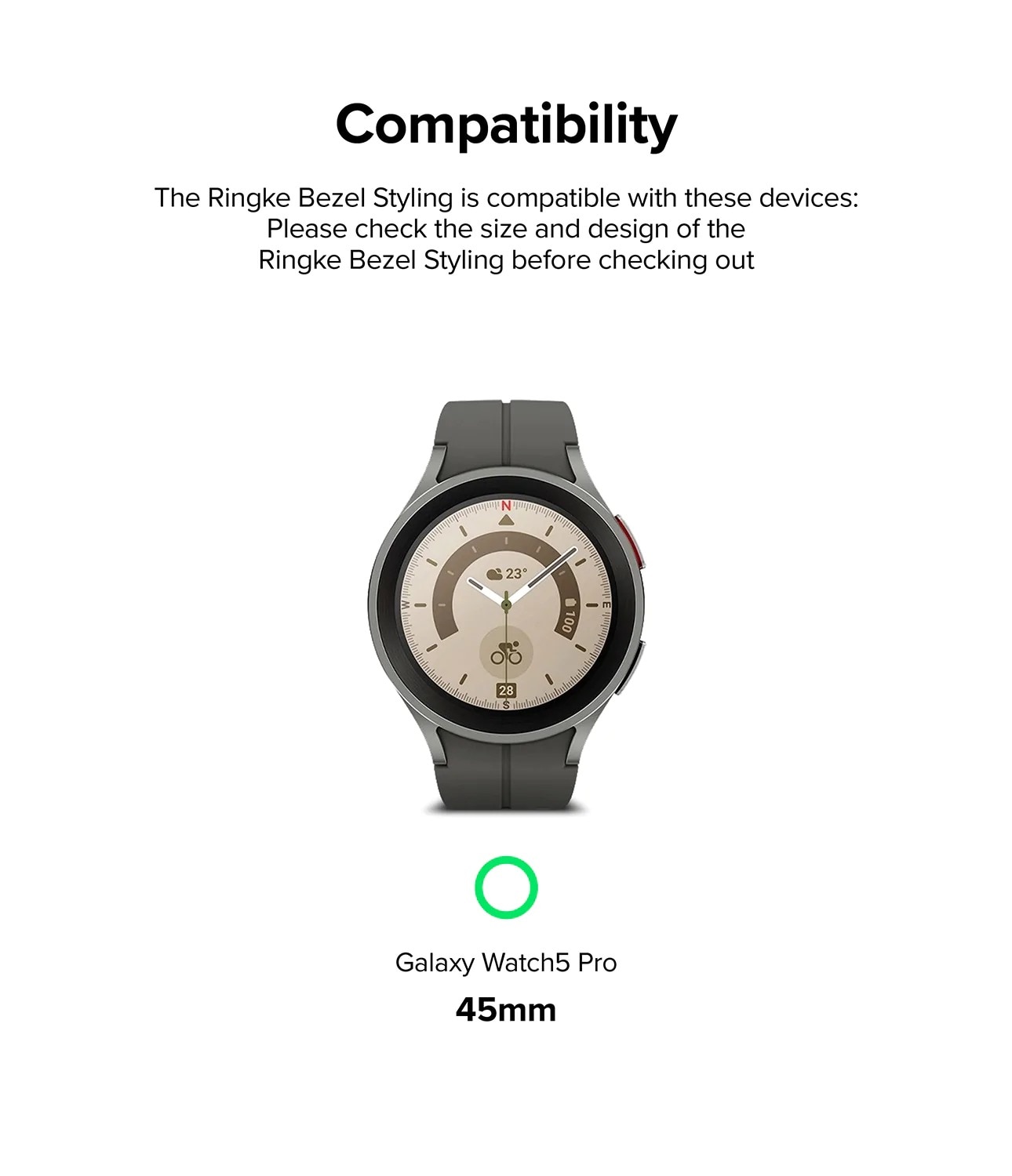 Bezel Styling Samsung Galaxy Watch 5 Pro 45mm Zwart