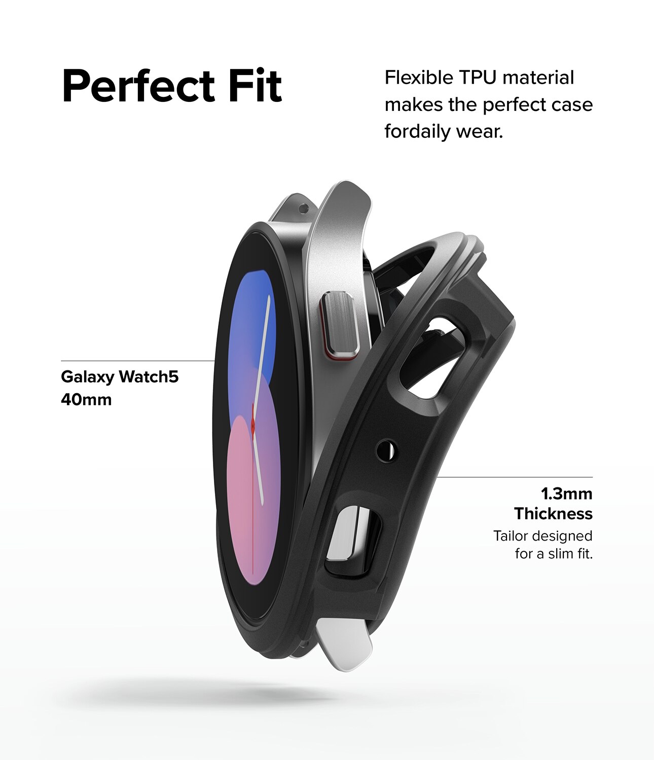 Air Sports Case Samsung Galaxy Watch 5 40mm Zwart