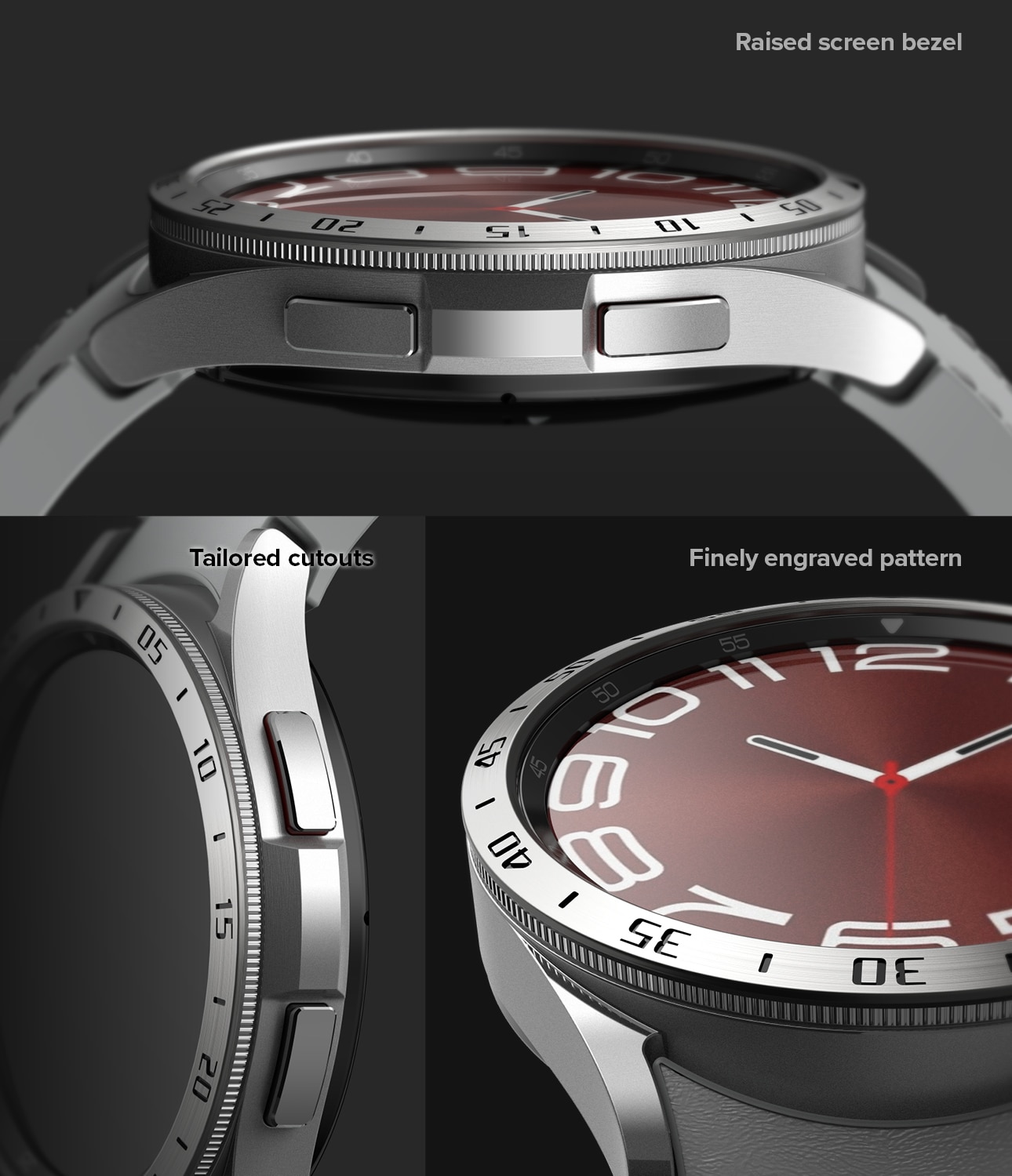 Bezel Styling Samsung Galaxy Watch 6 Classic 47mm zilver