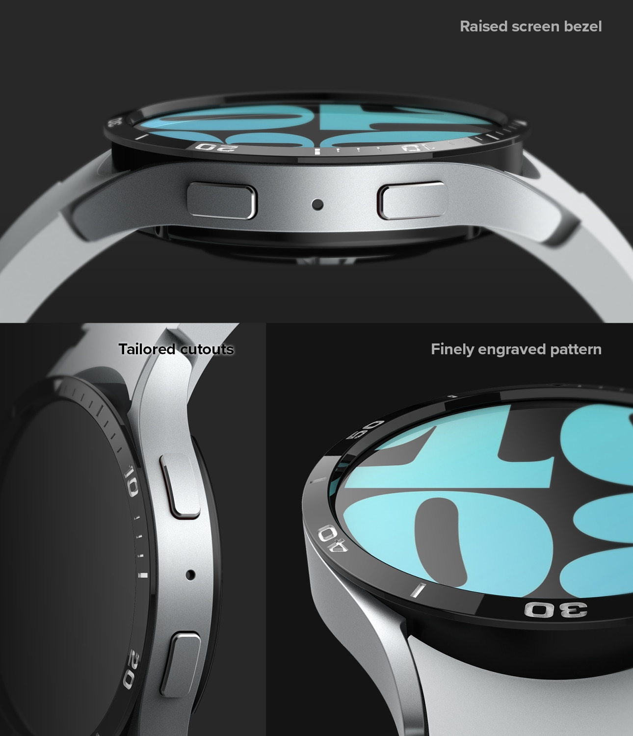 Bezel Styling Samsung Galaxy Watch 6 40mm zwart