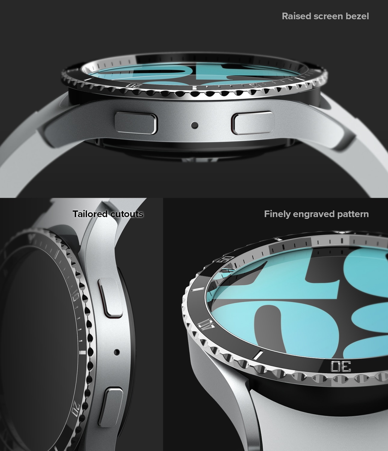 Bezel Styling Samsung Galaxy Watch 6 44mm Fluted