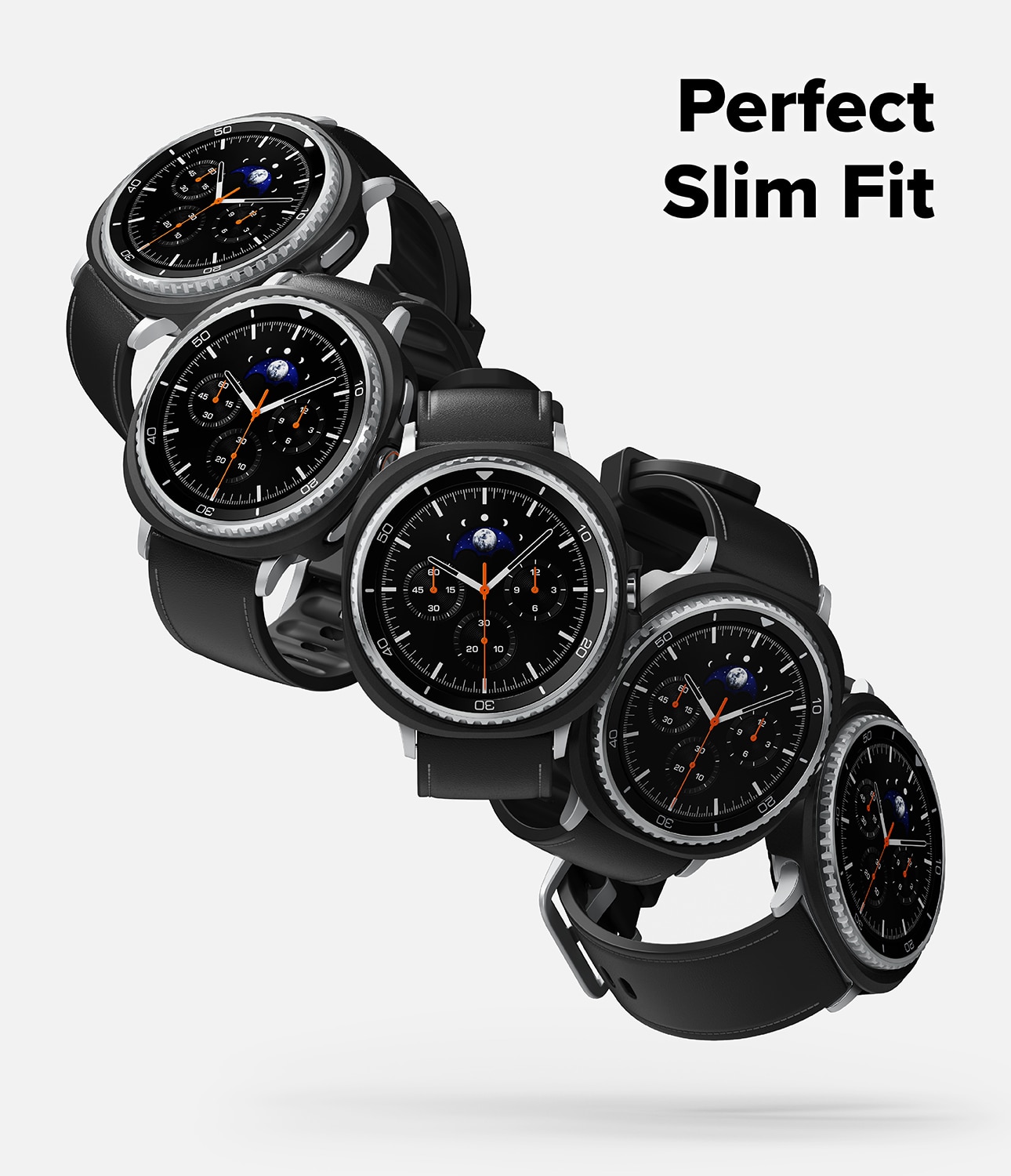 Slim Case (2-pack) Samsung Galaxy Watch 8 Classic  Matte Black & Clear