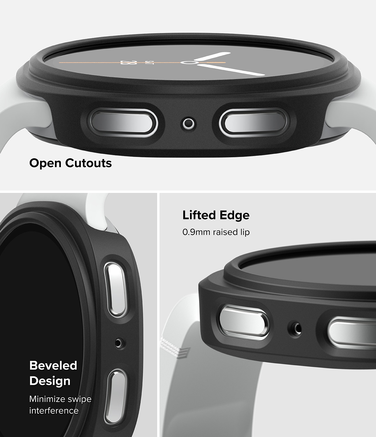 Slim Case (2-pack) Samsung Galaxy Watch 8 40mm  Matte Black & Clear