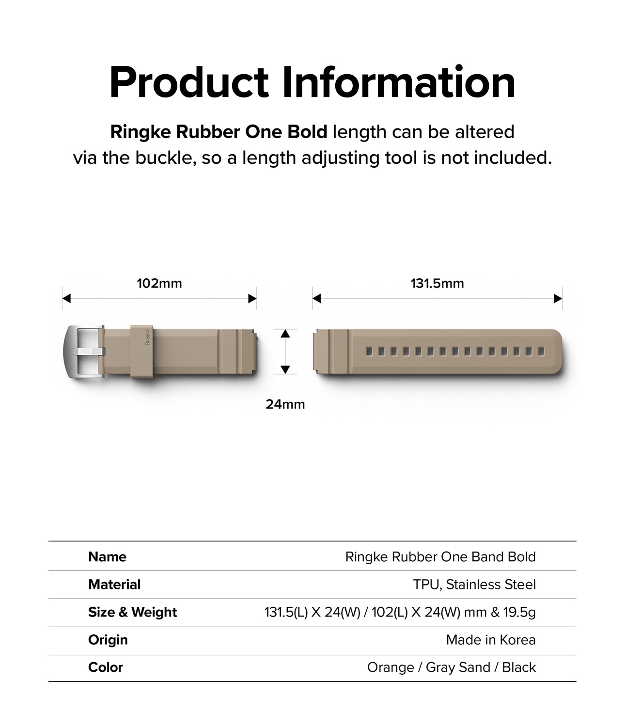 Rubber One Bold Band Polar Ignite 3 Gray Sand