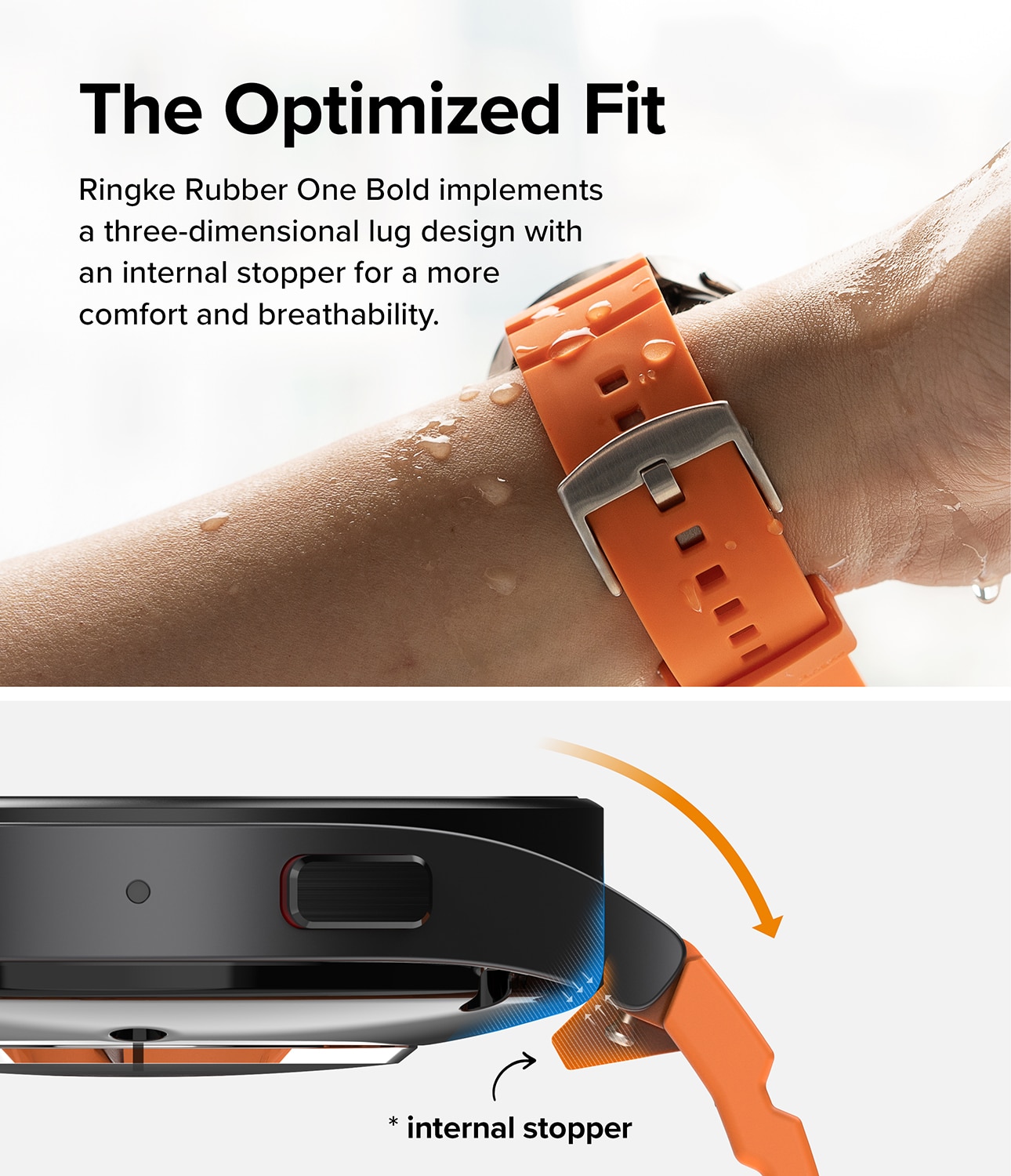 Rubber One Bold Band Amazfit GTS 2 Mini Orange