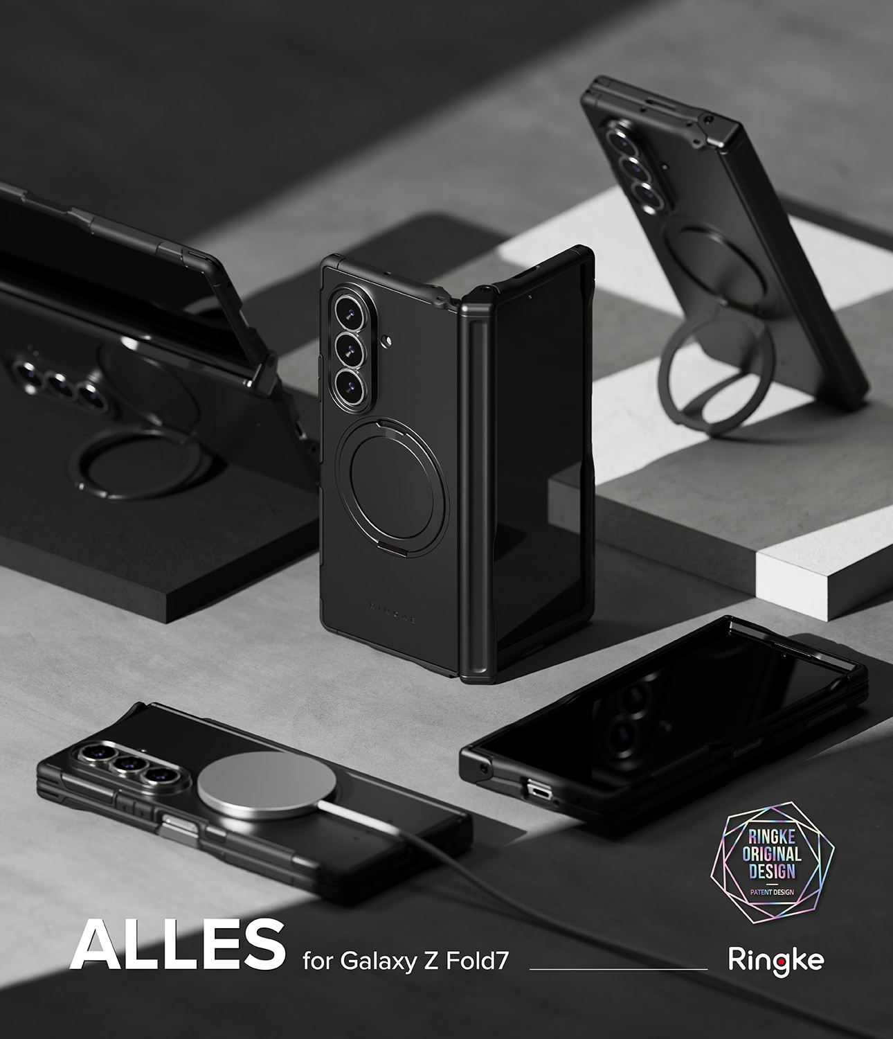 Alles Magnetic Case Samsung Galaxy Z Fold 7 zwart