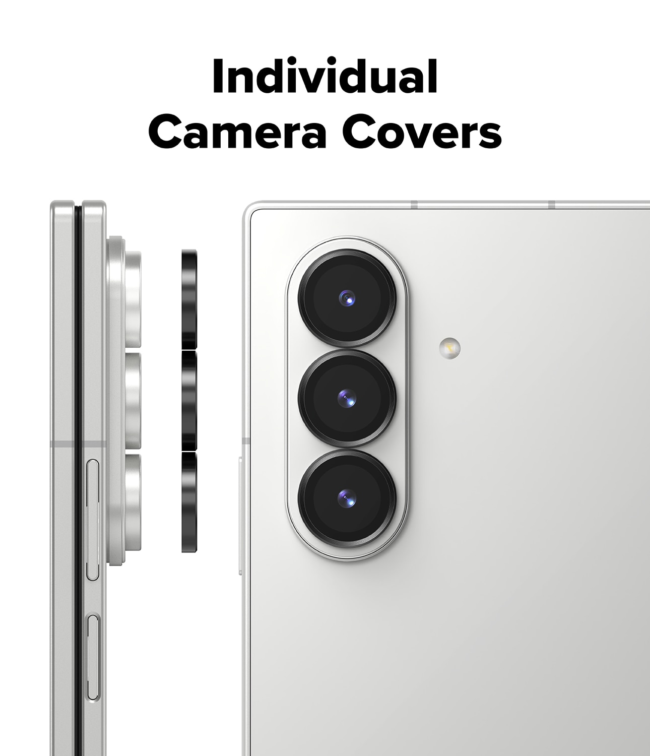 Camera Lens Frame Glass (2-pack) Samsung Galaxy Z Fold 7 Black