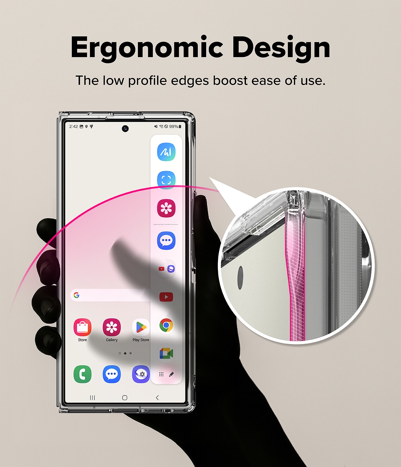 Fusion Case Samsung Galaxy Z Fold 7 Clear
