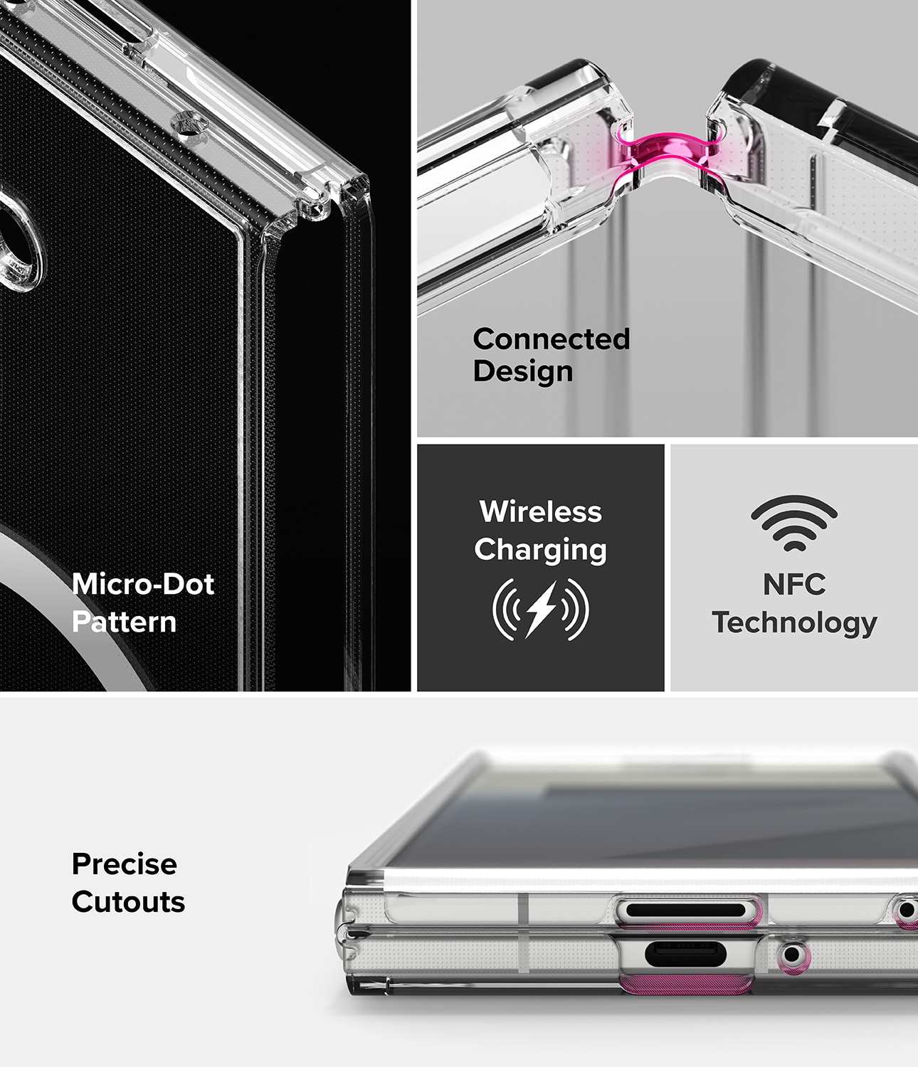 Fusion Magnetic Case Samsung Galaxy Z Fold 7 Matte Clear