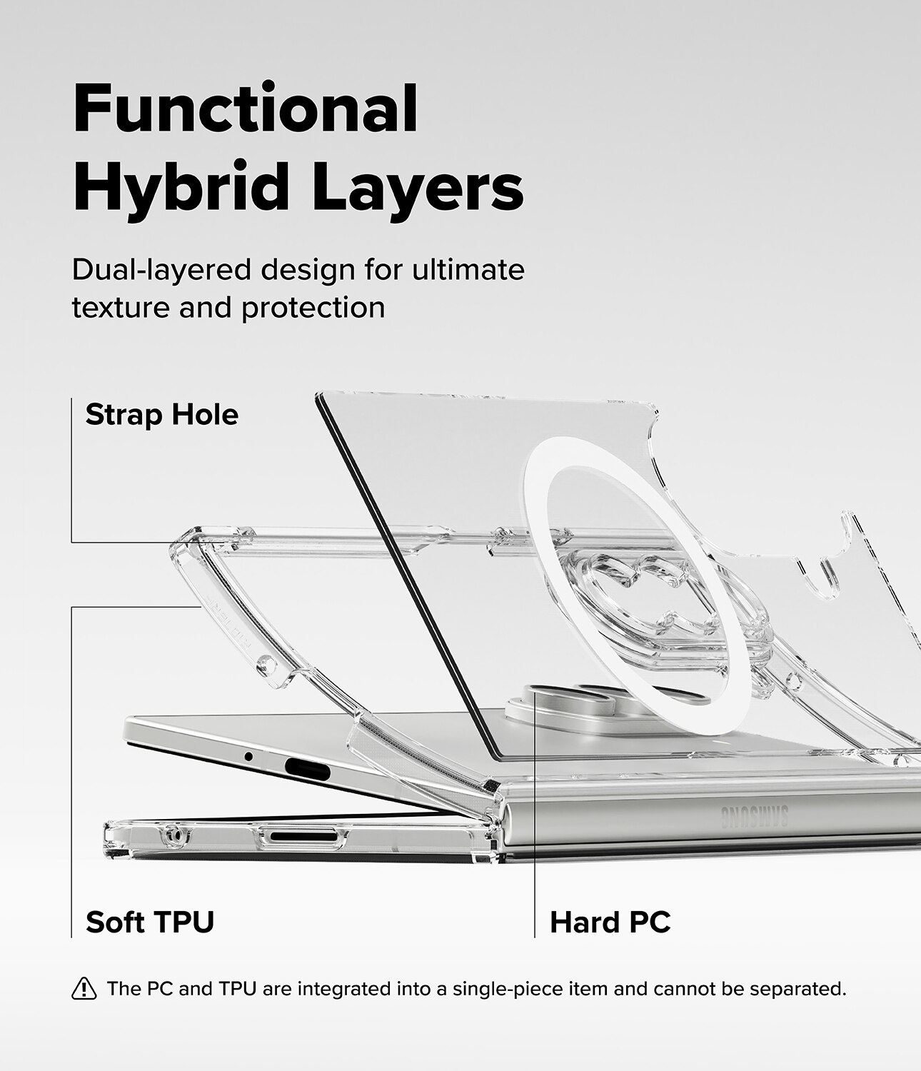 Fusion Magnetic Case Samsung Galaxy Z Fold 7 Matte Clear