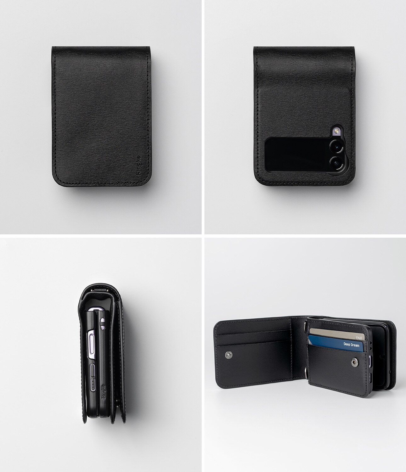 Folio Signature Wallet Samsung Galaxy Z Flip 3 Zwart