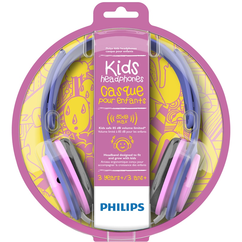 SHK2000 On-Ear Kinderkoptelefoon roze/paars