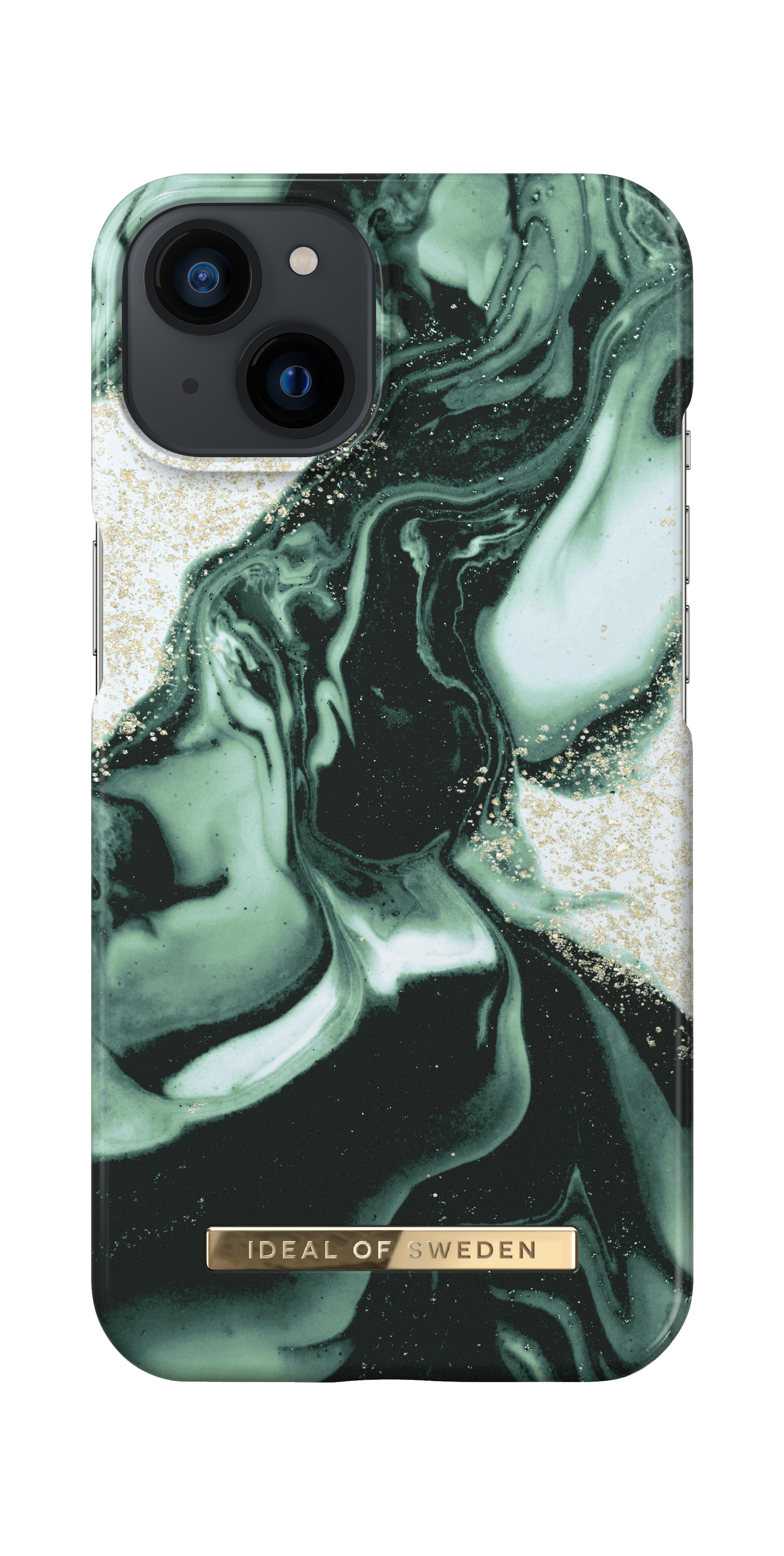 Fashion Case iPhone 13 Golden Olive Marble