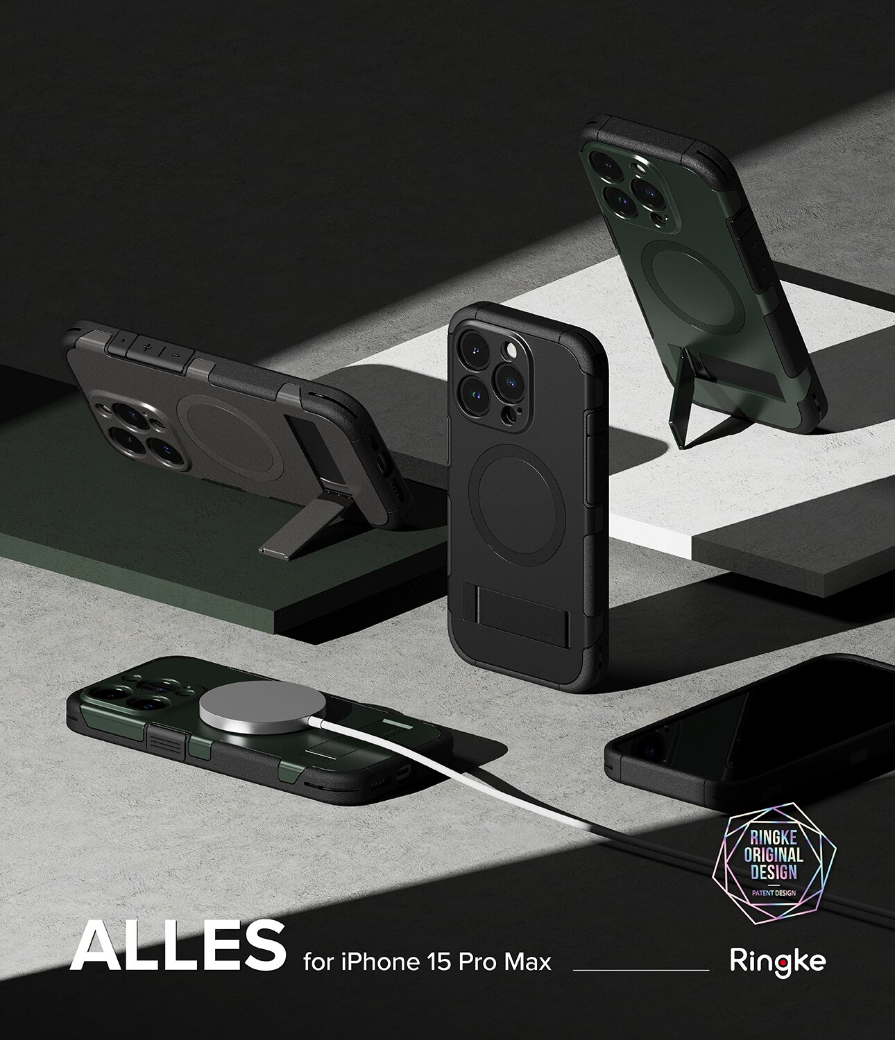 Alles Magnetic Case iPhone 15 Pro Max zwart