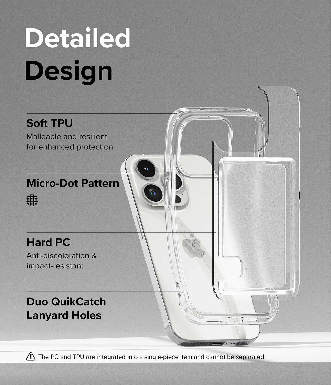 Fusion Card Case iPhone 15 Pro Clear